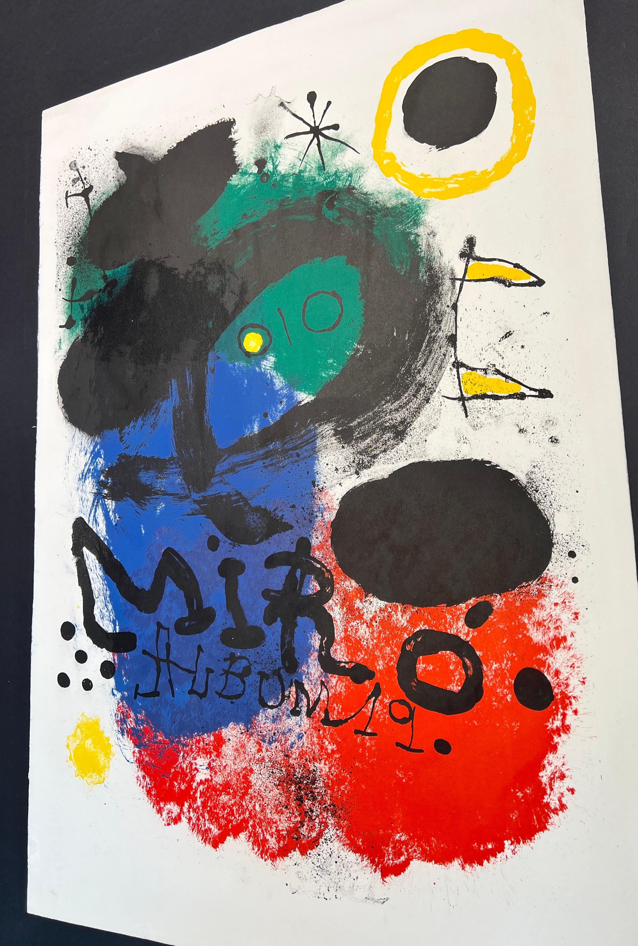 Joan Mirò (1893–1983) - Album 19 - Colour lithograph on BFK Rives paper - 1963 - Abstract Print by Joan Miró