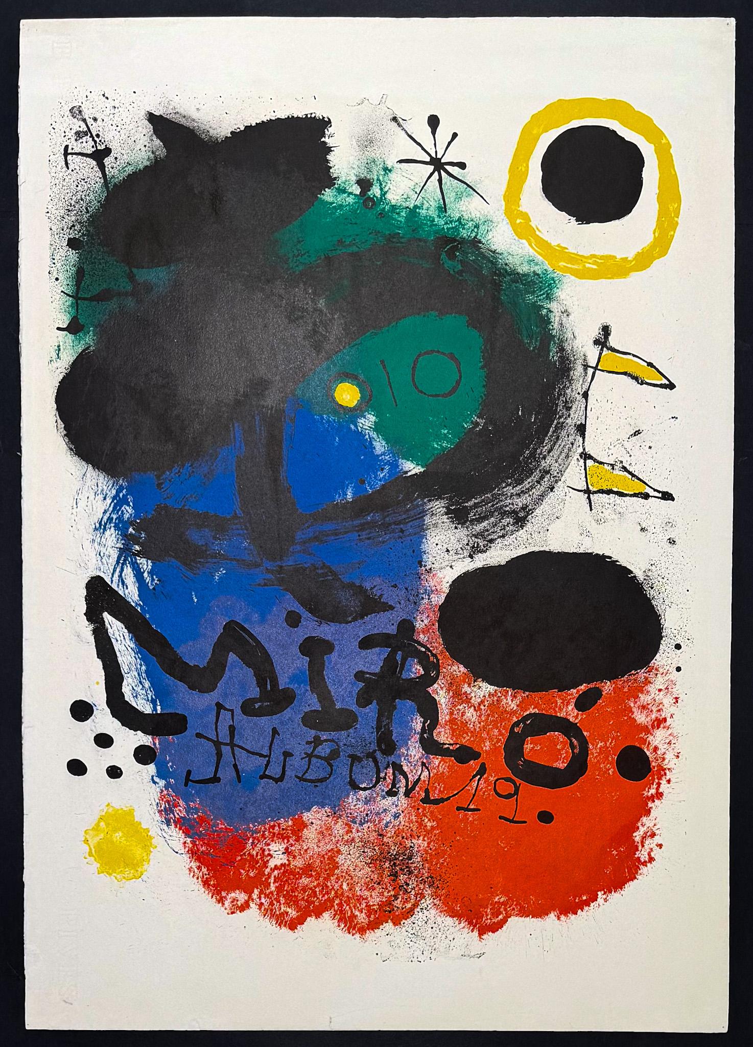 Joan Mirò (1893–1983) - Album 19 - Colour lithograph on BFK Rives paper - 1963 - Abstract Print by Joan Miró
