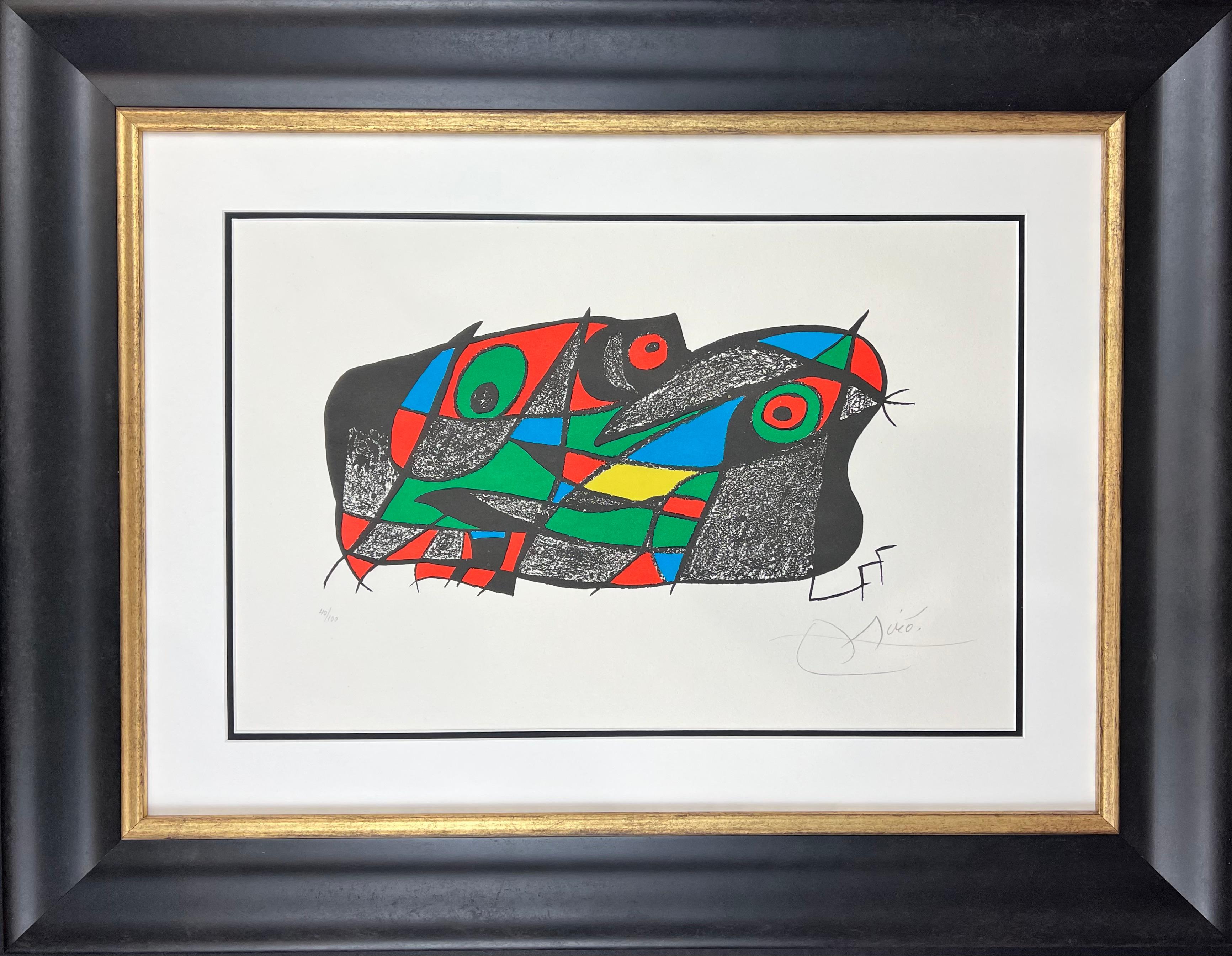 Color lithograph on paper , edited in 1974
Limited edition of 100 copies
signed in pencil by artist in lower right corner and numbered 40/100 in lower left corner
Framed size: 59 x 76,5 cm
Paper size: 35 x 52 cm
excellent conditions , with strong