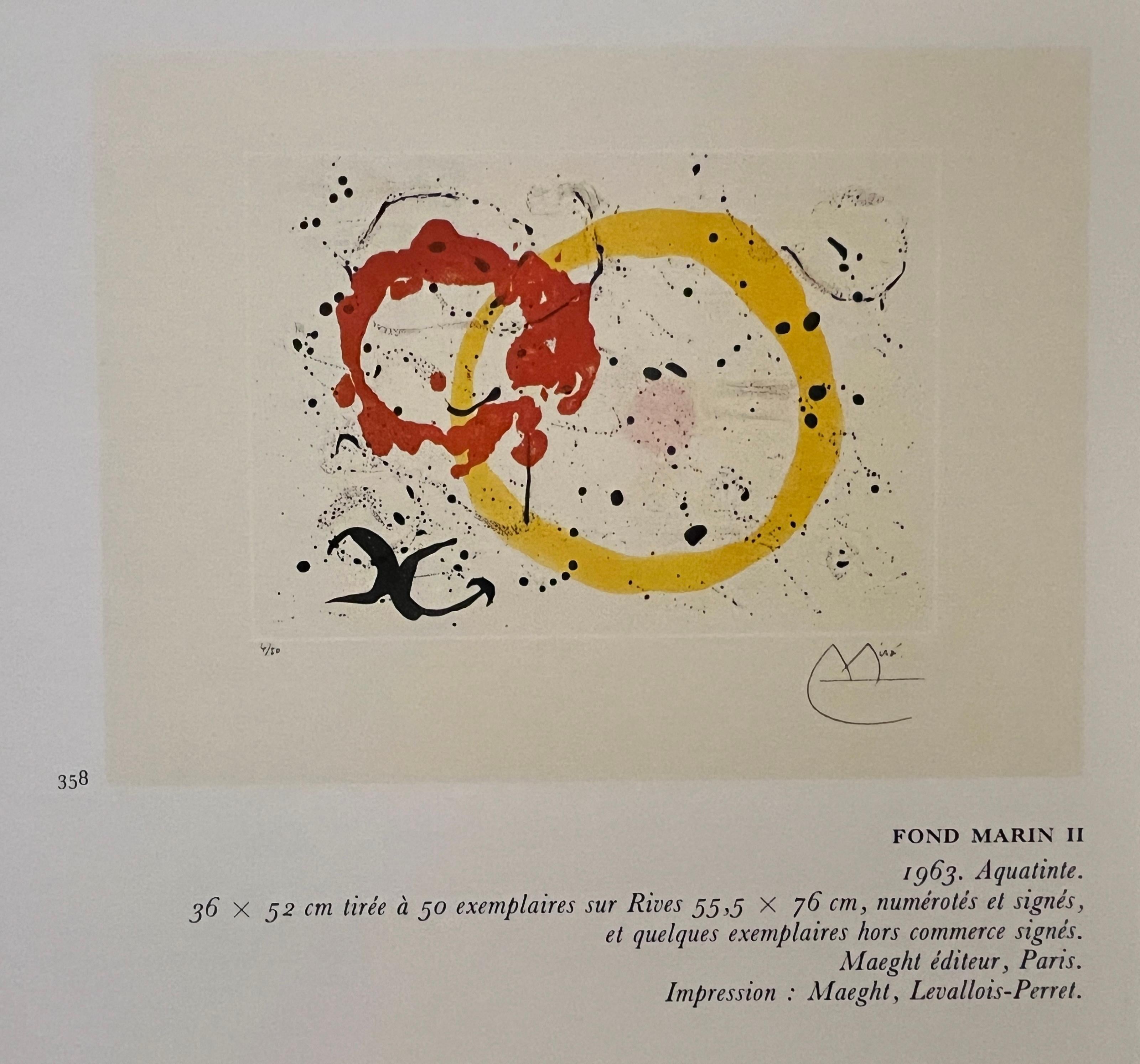 Joan Miró ( 1893 – 1983 ) – hand-signed Aquatint on Rives paper – 1963 6