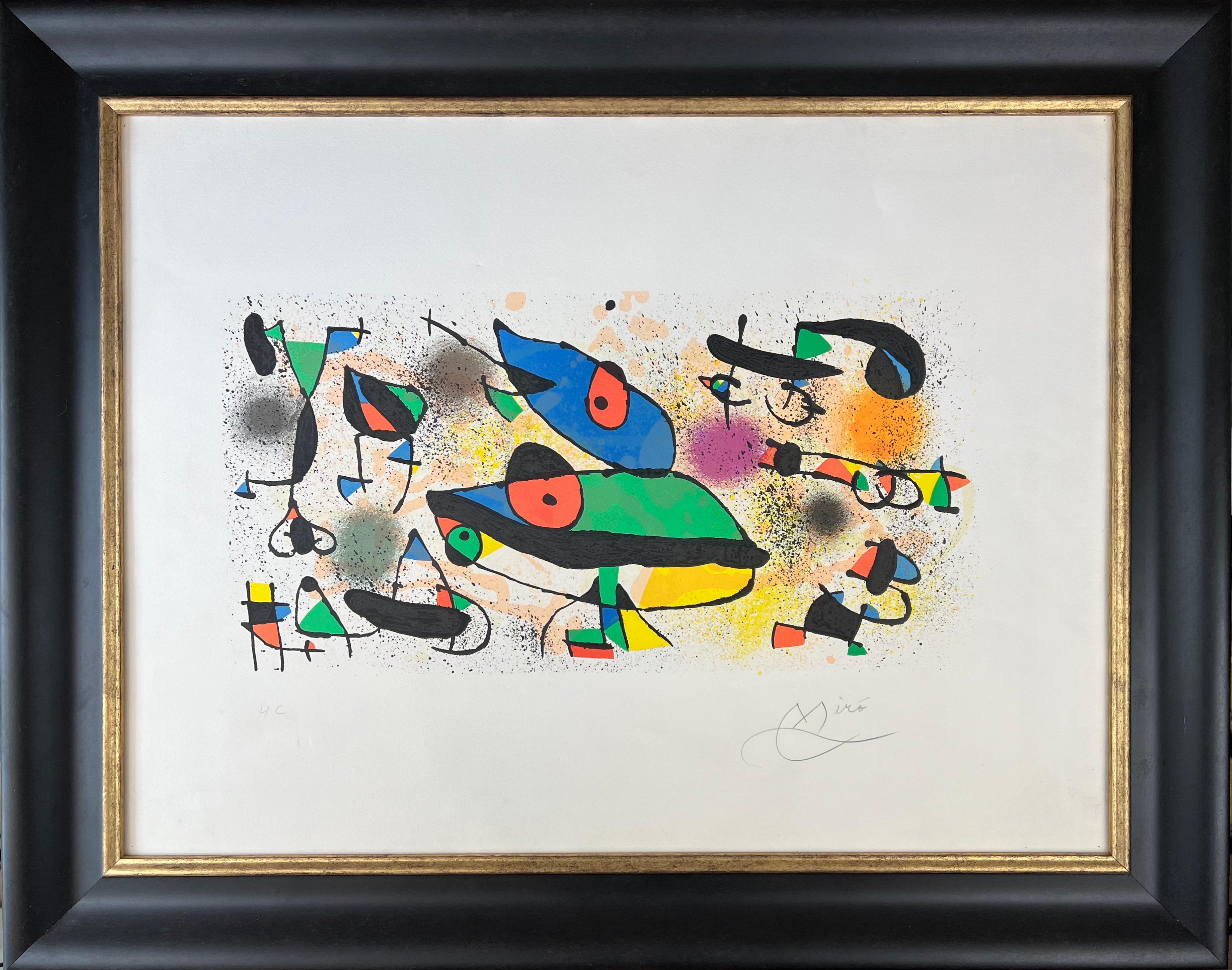 Color Lithograph on Arches paper, edited in 1980
Limited edition of 100 copies
signed in pencil by artist in lower right corner and numbered as HC ( hors commerce )  in lower left corner
Published by Maeght Editeur, Paris
Paper size: 57 x 75,7