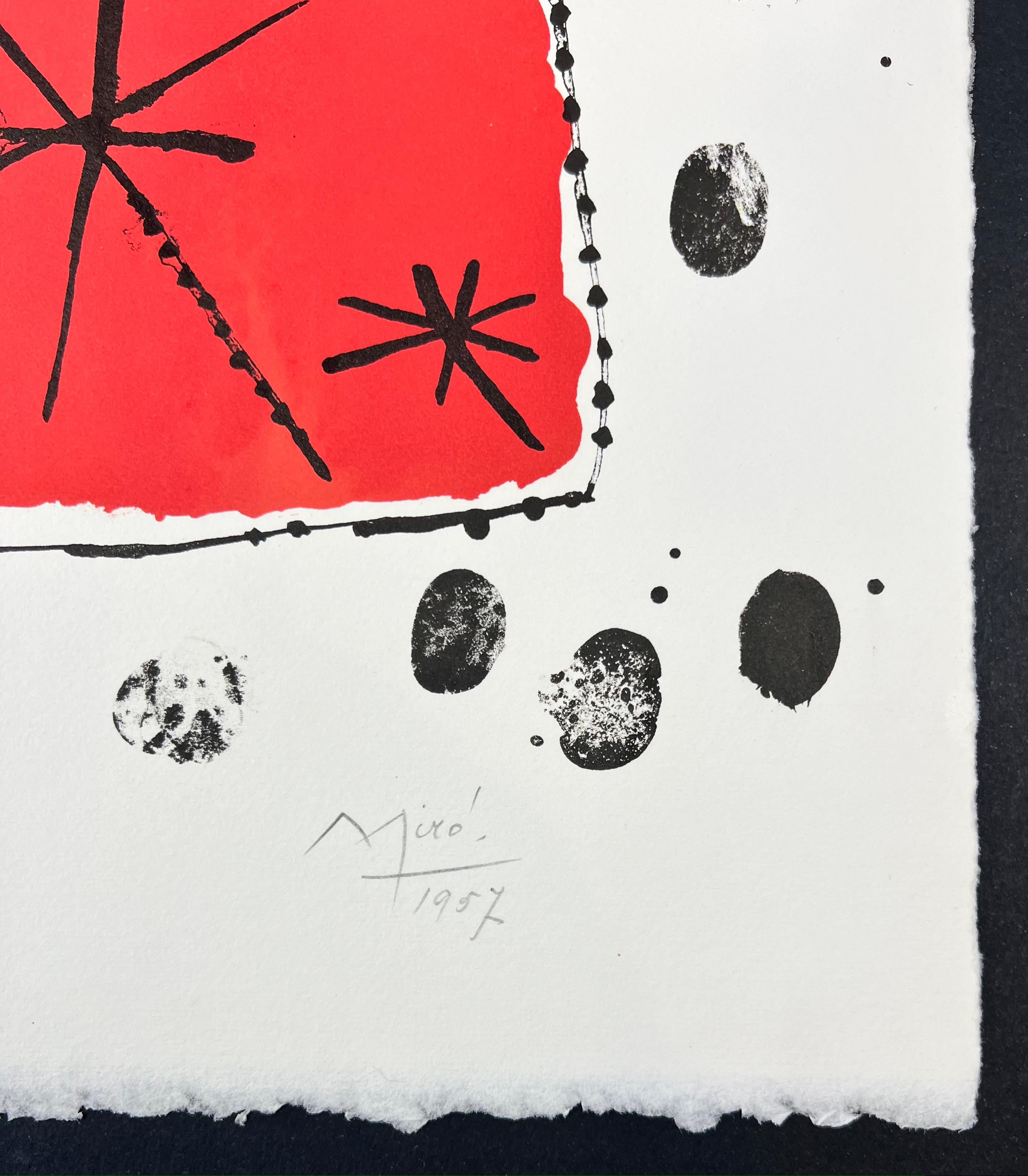 Joan Miró ( 1893 – 1983 ) – hand-signed Lithograph on Arches paper – 1957 1
