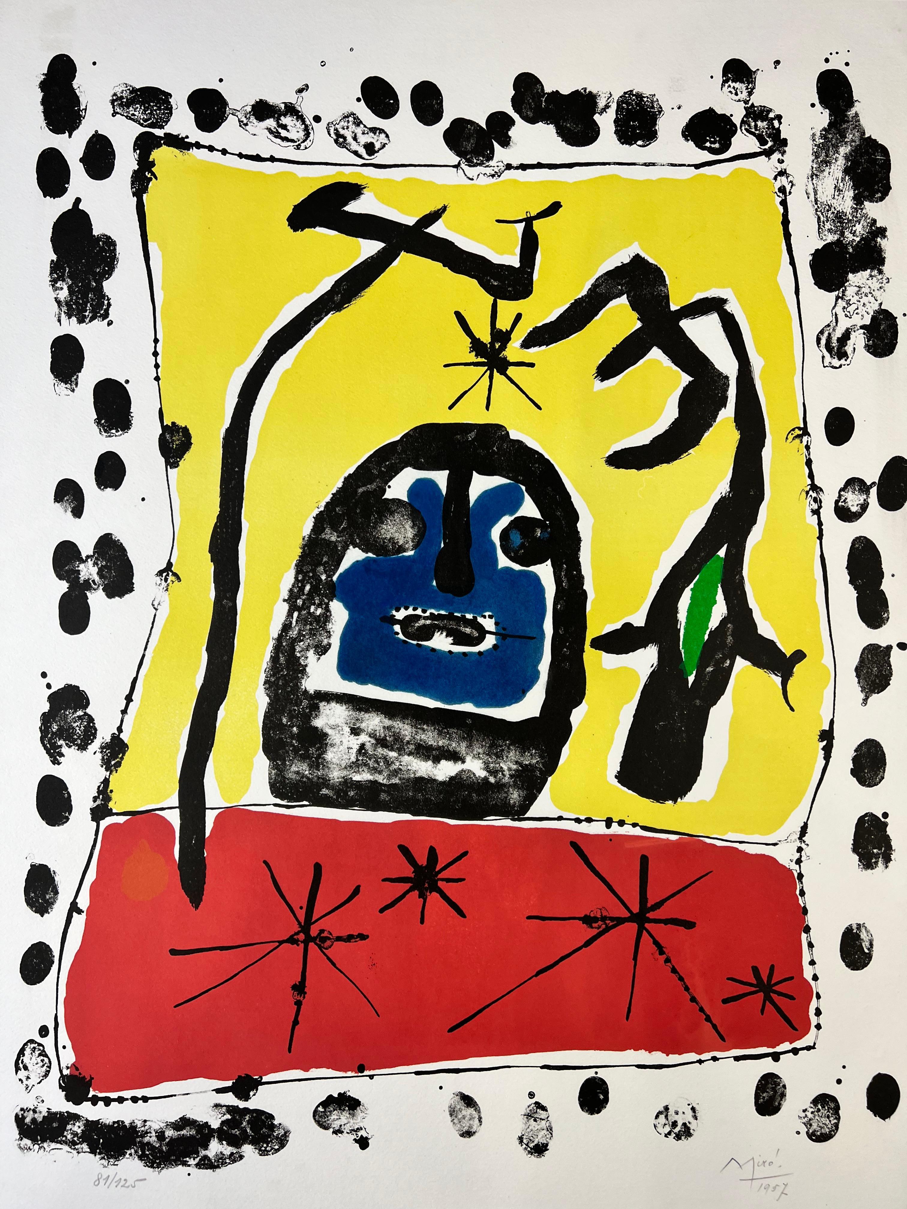 Joan Miró ( 1893 – 1983 ) – hand-signed Lithograph on Arches paper – 1957 4