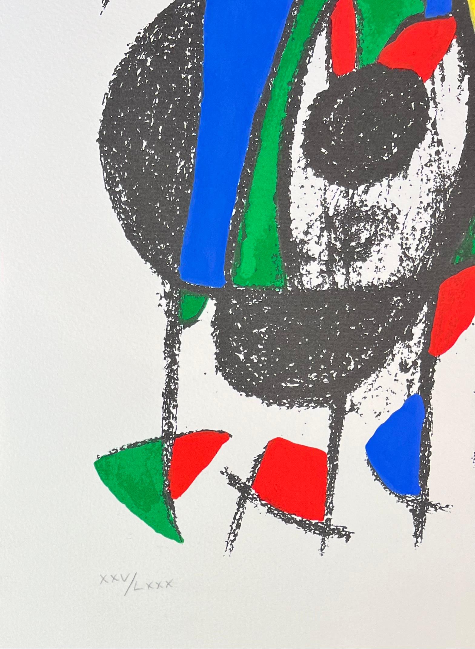 Joan Miró ( 1893 - 1983 ) - Litografia firmata a mano su carta Arches - 1975 3