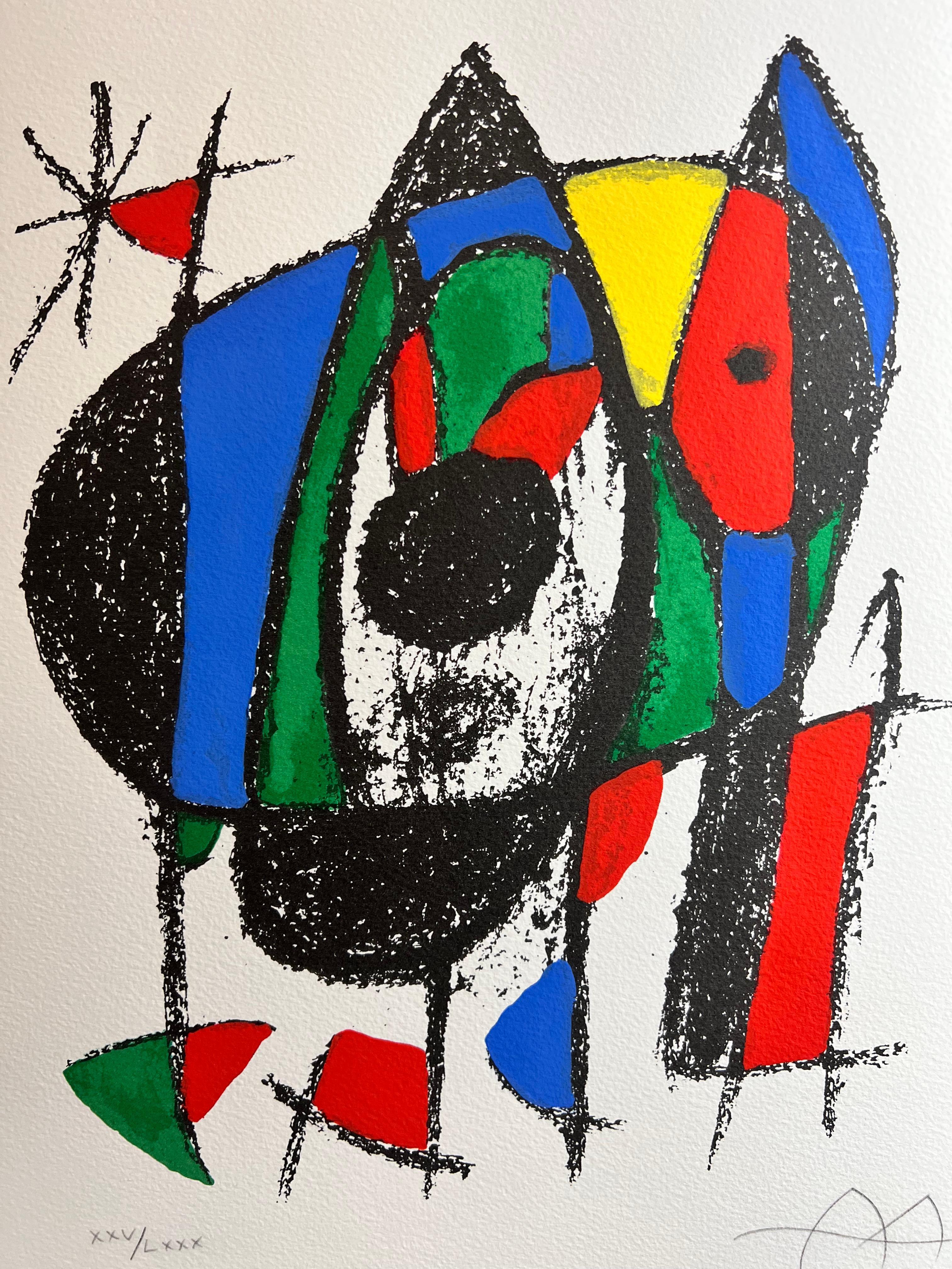 Joan Miró ( 1893 - 1983 ) - Litografia firmata a mano su carta Arches - 1975 4