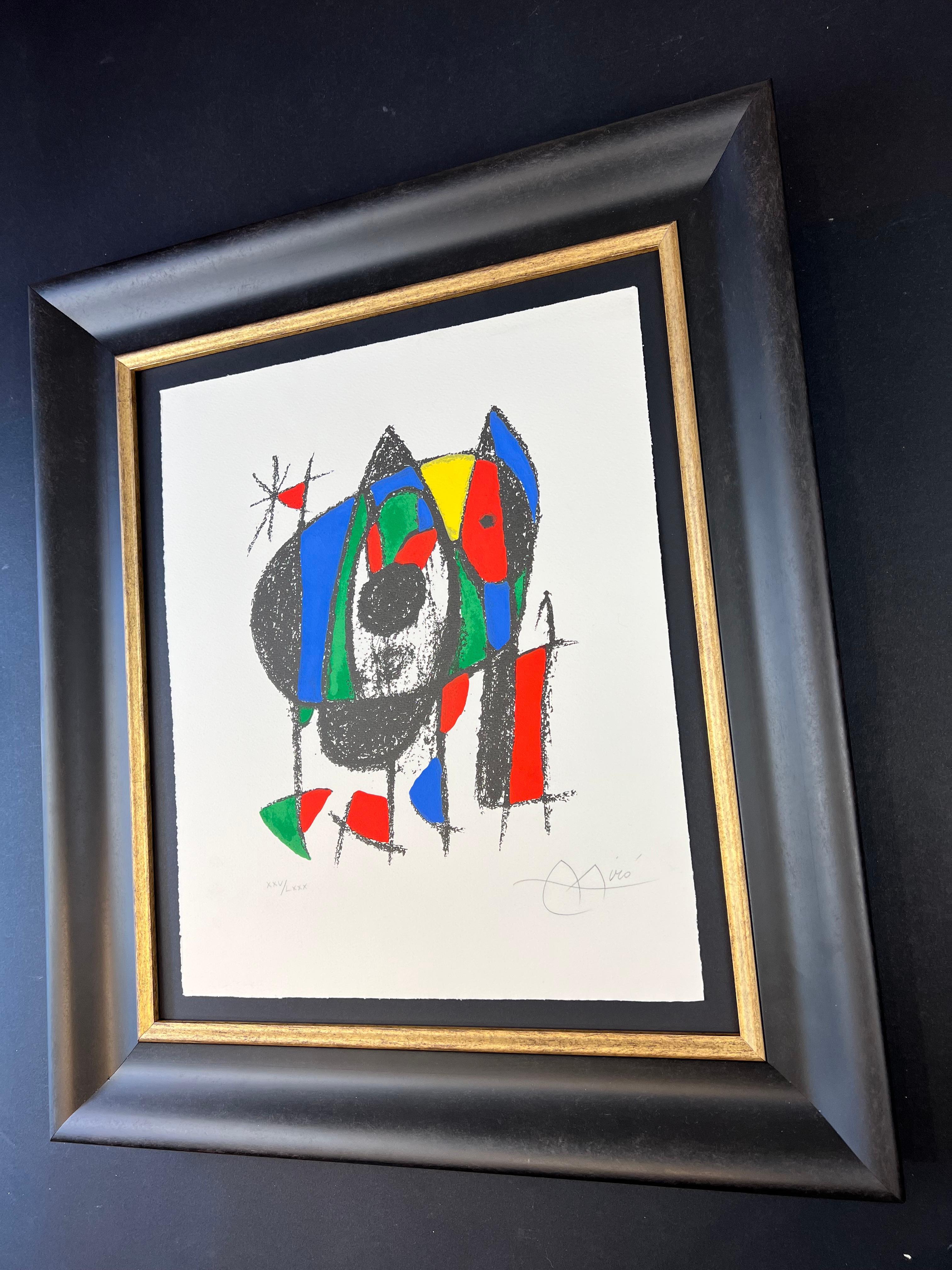 Joan Miró ( 1893 - 1983 ) - Litografia firmata a mano su carta Arches - 1975 6