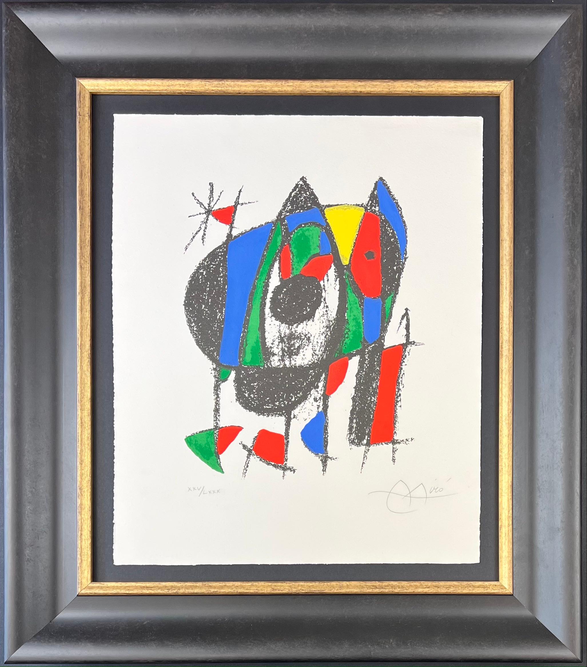 Litografia a colori su carta Arches, edita nel 1975.
Edizione limitata
firmato a matita dall'artista nell'angolo inferiore destro e numerato XXV/LXXX nell'angolo inferiore sinistro.
Dimensioni della cornice: 64,5 x 56,5 cm
Formato carta: : 44,5 x 37