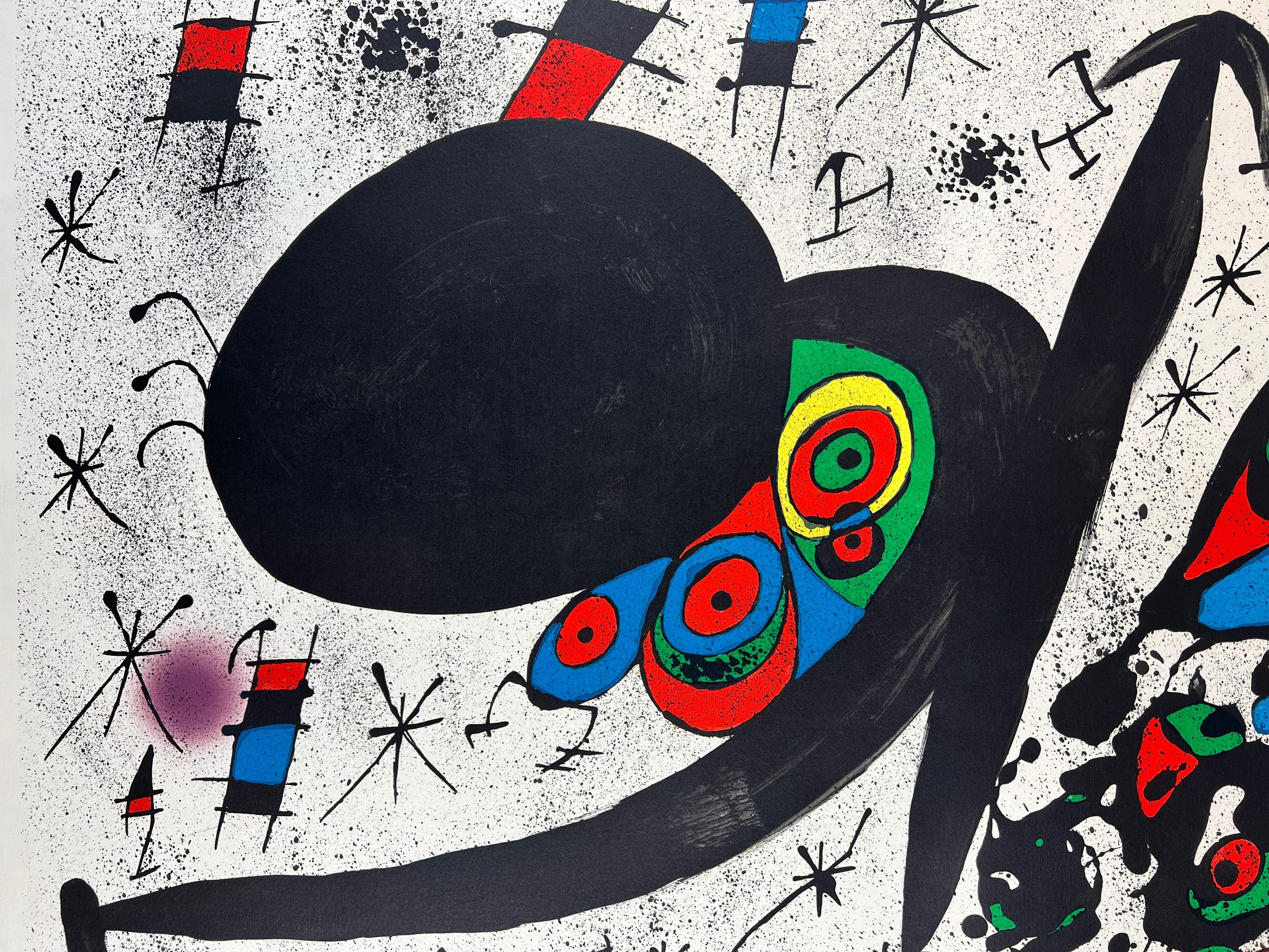 Joan Miró ( 1893 - 1983 ) - litografia firmata a mano su carta Guarro - 1971 2
