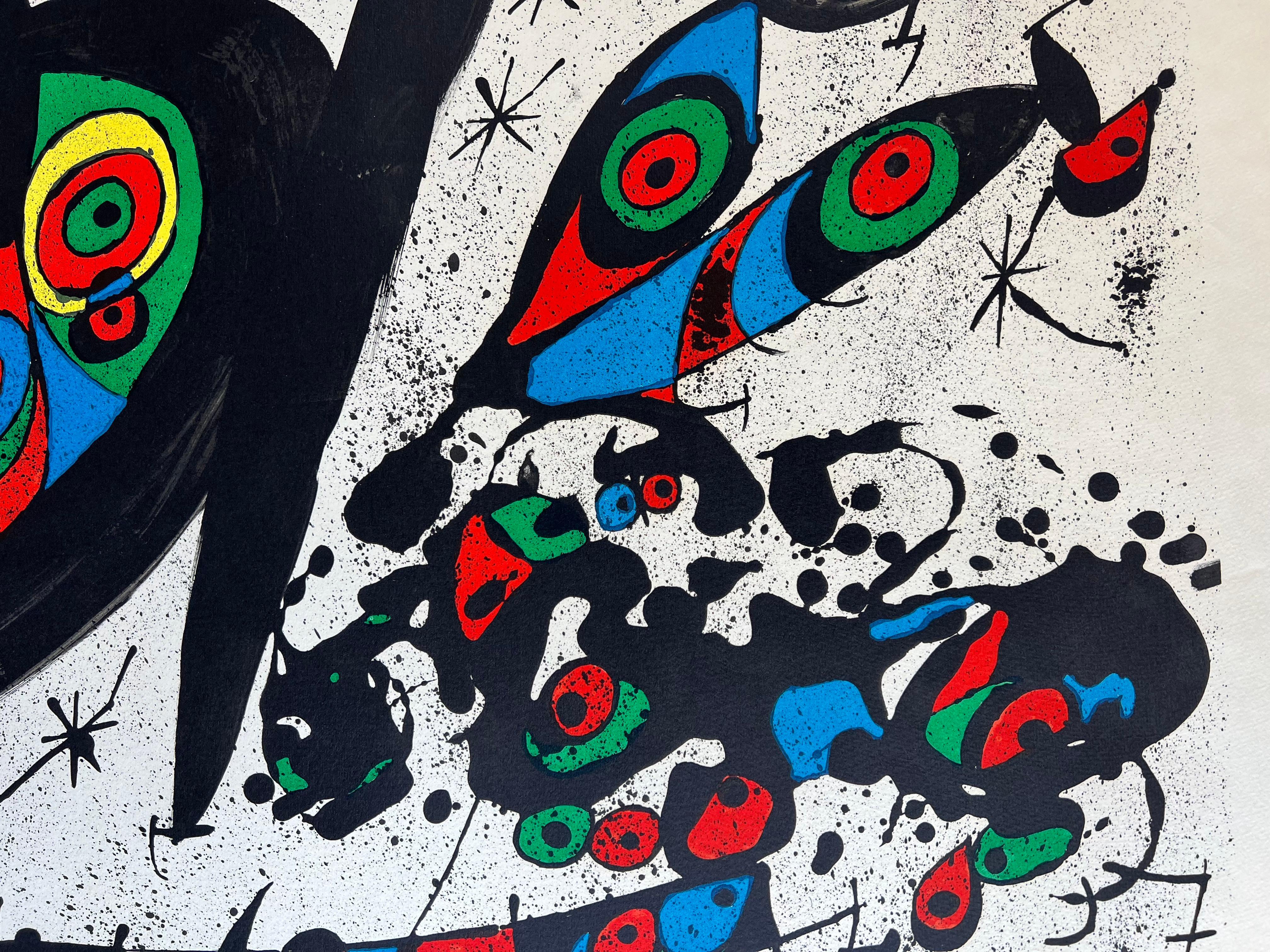 Joan Miró ( 1893 - 1983 ) - litografia firmata a mano su carta Guarro - 1971 7