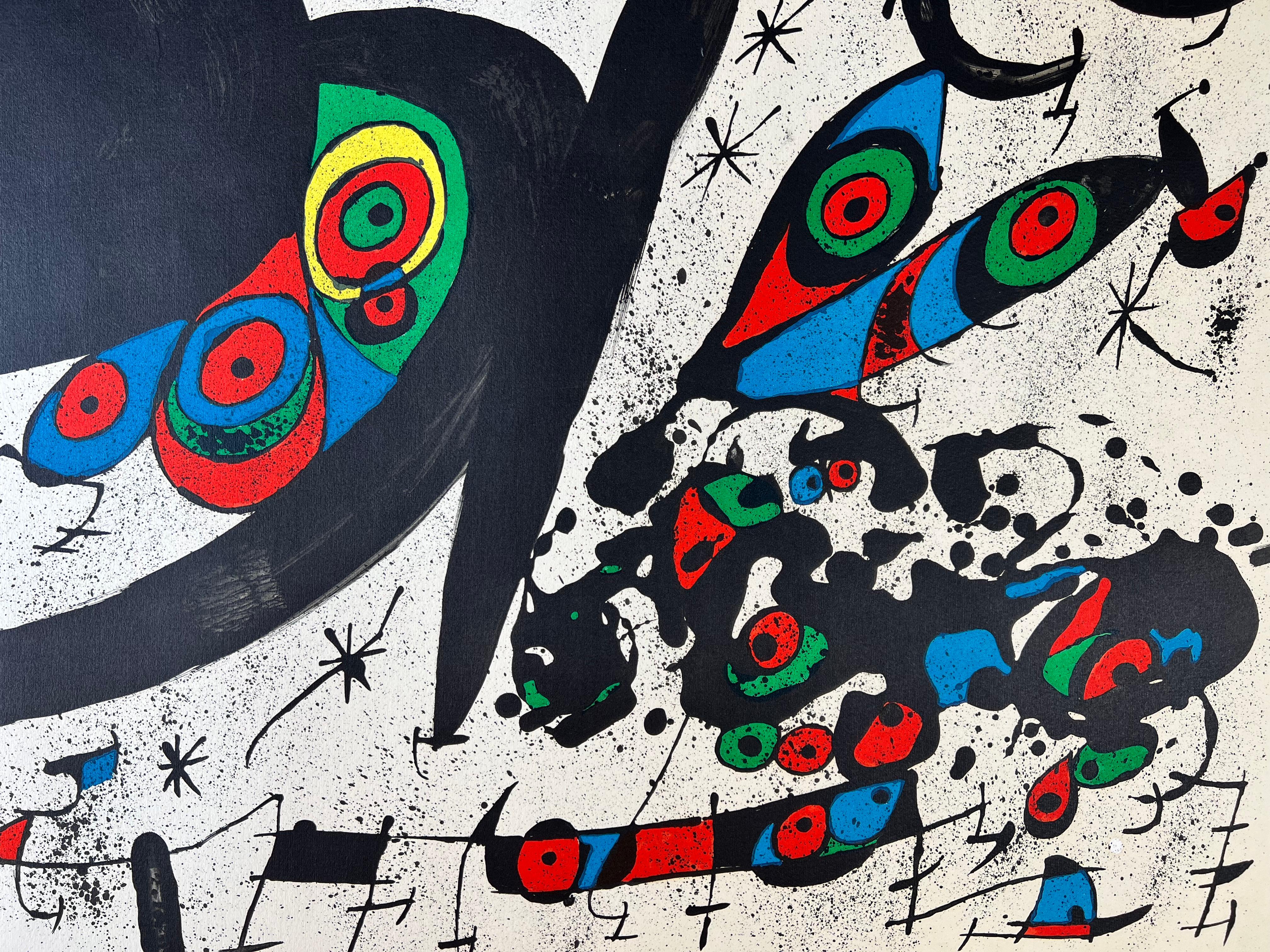 Joan Miró ( 1893 - 1983 ) - litografia firmata a mano su carta Guarro - 1971 8