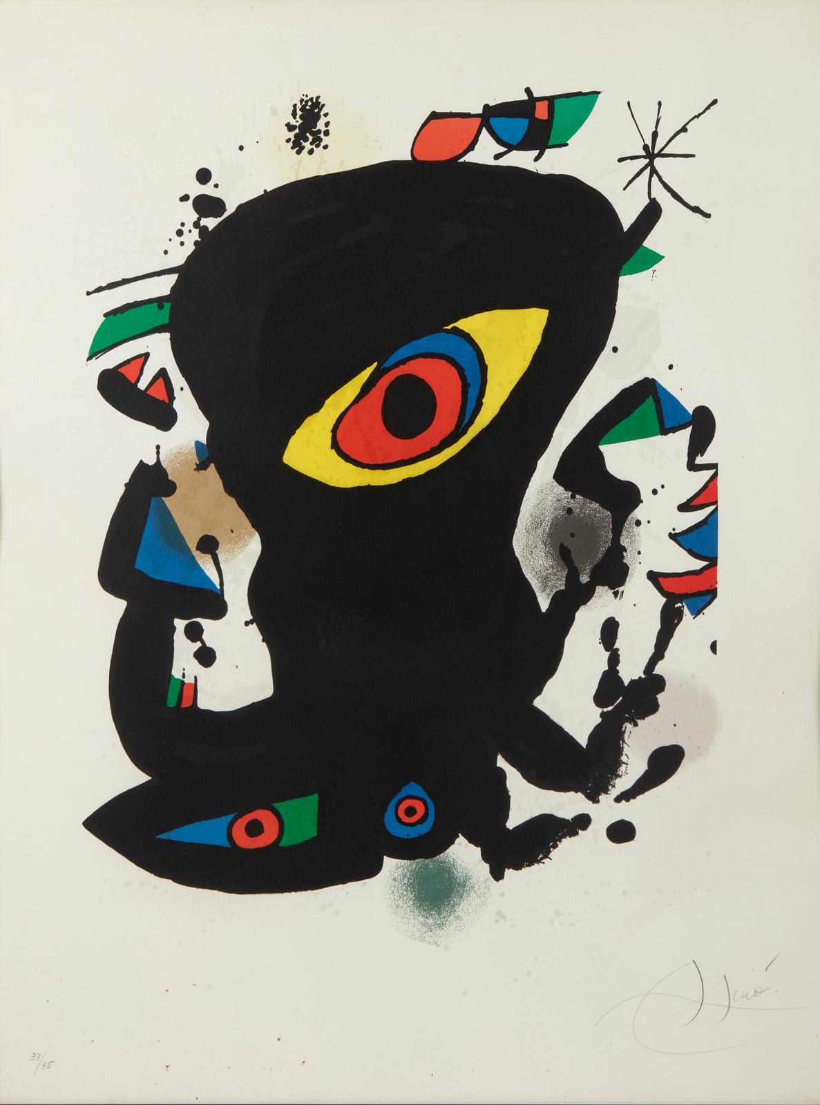  Joan Miró ( 1893 - 1983 ) - handsignierte Lithographie auf Guarro-Papier - 1974 im Angebot 1