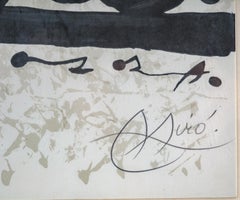 Joan Miró ( 1893 - 1983 ) - handsignierte Lithographie auf Rives-Papier - 1973