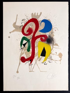 Joan Miró (1893–1983) - JARDIN AU CLAIR DE LUNE - Color lithograph on Vélin Arch
