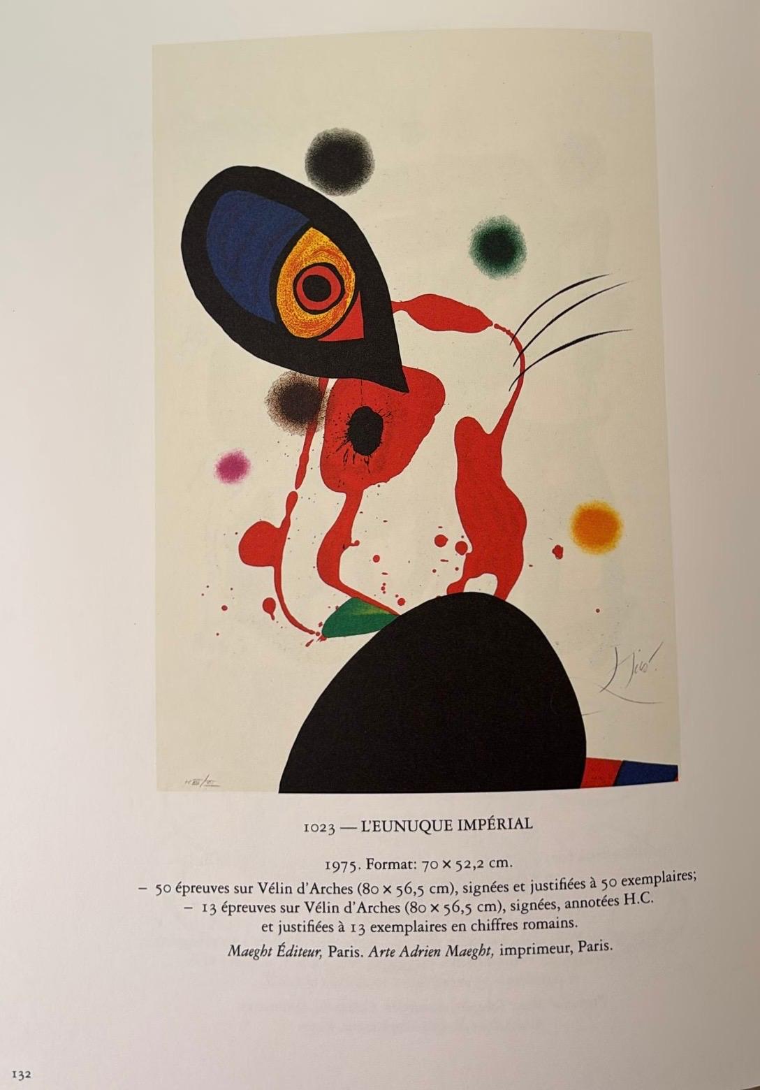 Joan Miró (1893–1983) – L’EUNUQUE IMPÉRIAL – Color lithograph on Arches paper For Sale 7