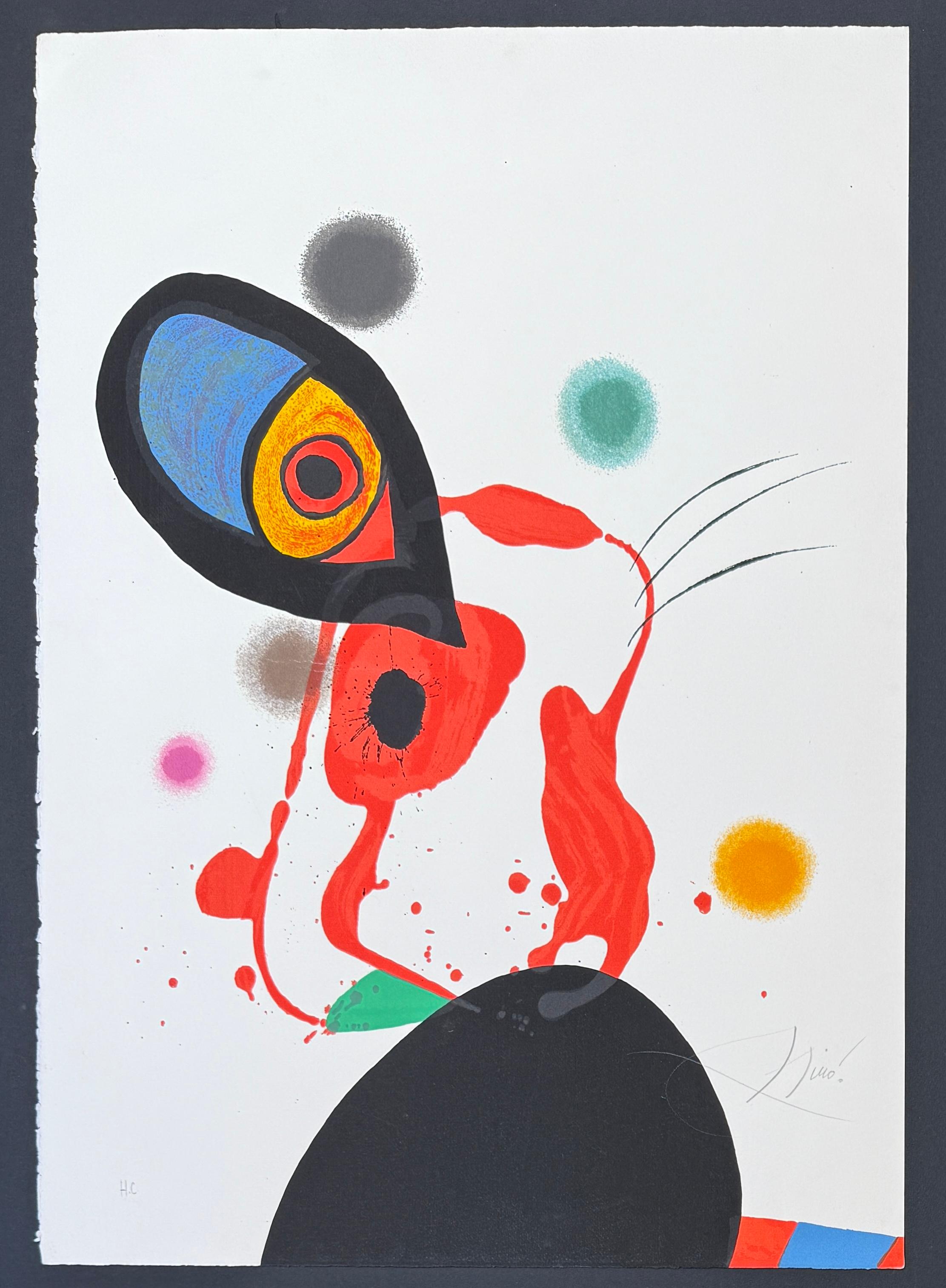 Colour lithograph on Arches paper
Published in 1975
Limited edition 13 copies
Artist’s signature and numbering in pencil
Numbered copy: HC
Paper size: 80 x 56,5 cm
Image size: 70 x 52.2 cm
very good condition, with bright colors

A copy of the