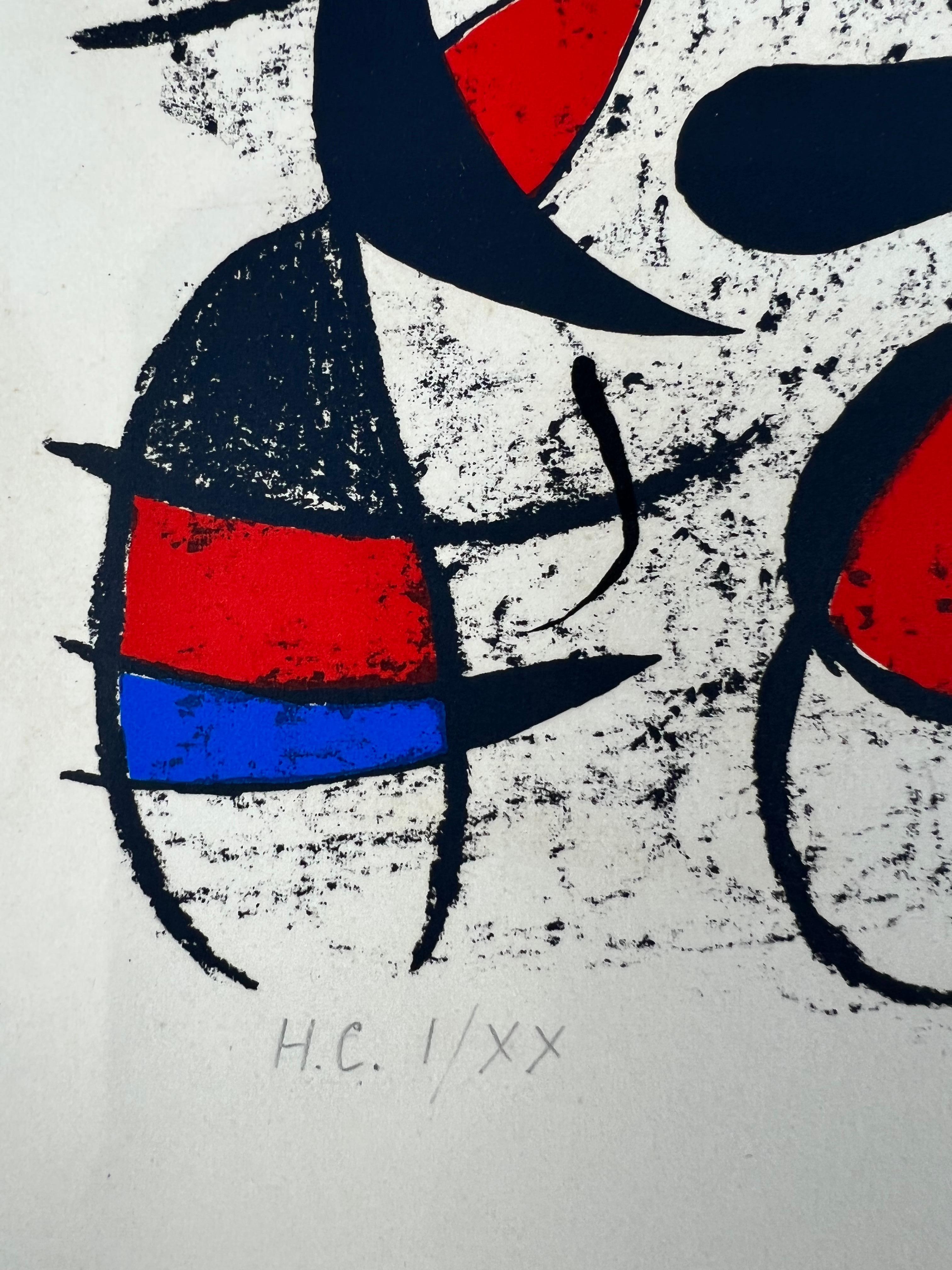 Joan Mir ( 1893 1983) « Mir a lencre » lithographie signée à la main 1972 - Surréalisme Print par Joan Miró