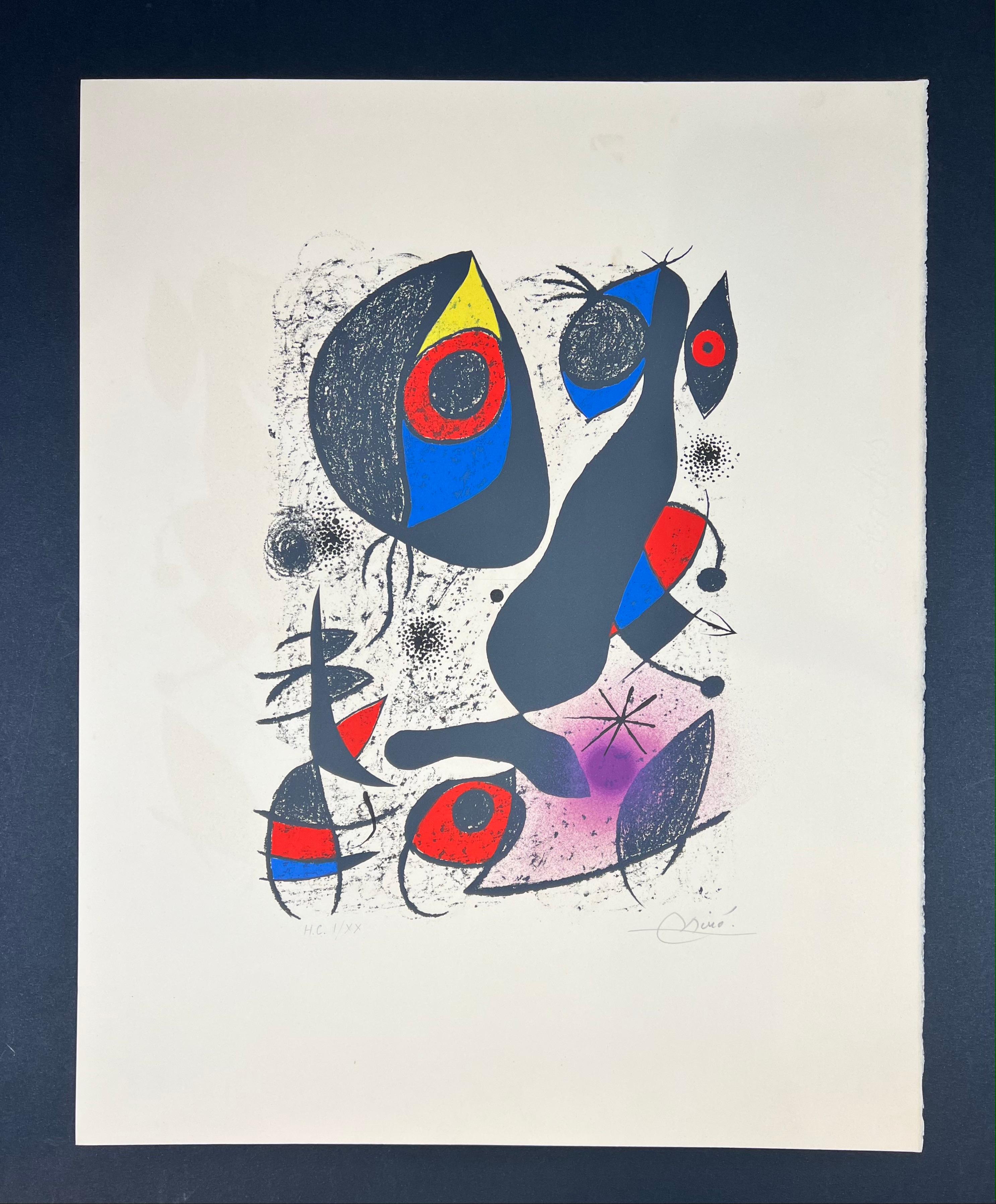 Joan Mir ( 1893 1983) « Mir a lencre » lithographie signée à la main 1972 2