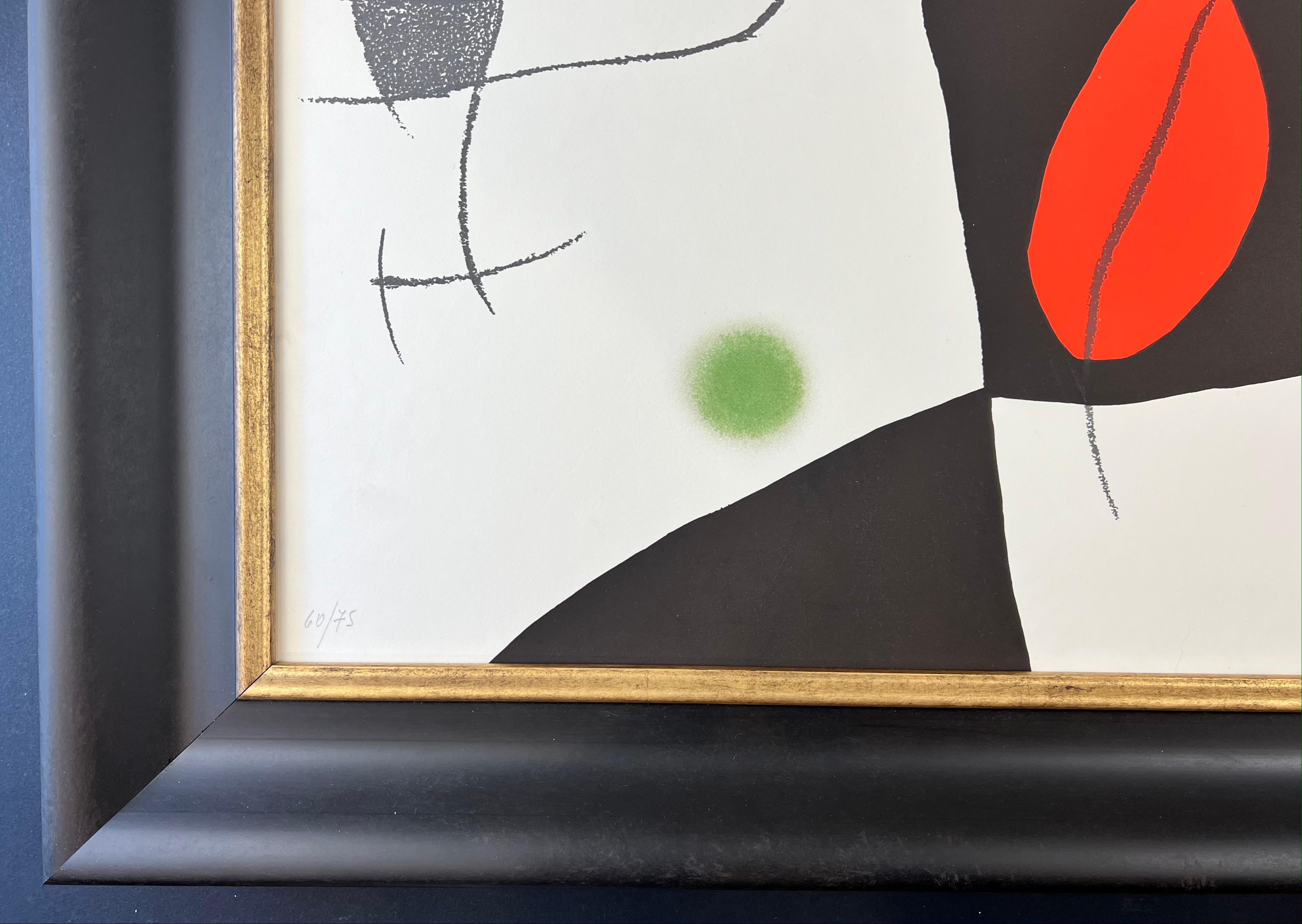 Joan Miró ( 1893 – 1983 ) – Oda à Joan Miró – hand-signed Lithograph on Guarro  1