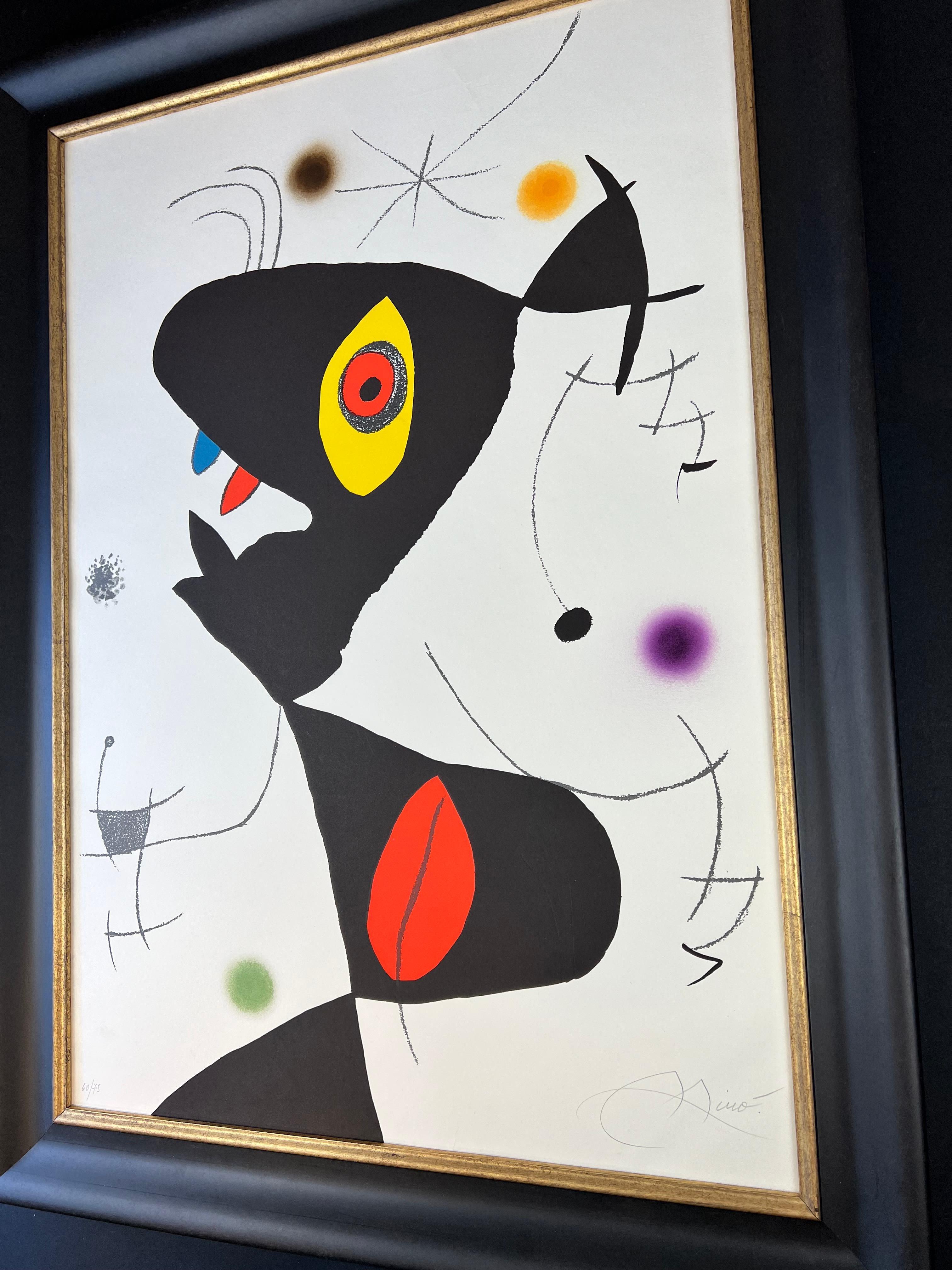 Joan Miró ( 1893 – 1983 ) – Oda à Joan Miró – hand-signed Lithograph on Guarro  5