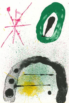 Lithographie Derriere le Miroir de Joan Mir (années 1960)