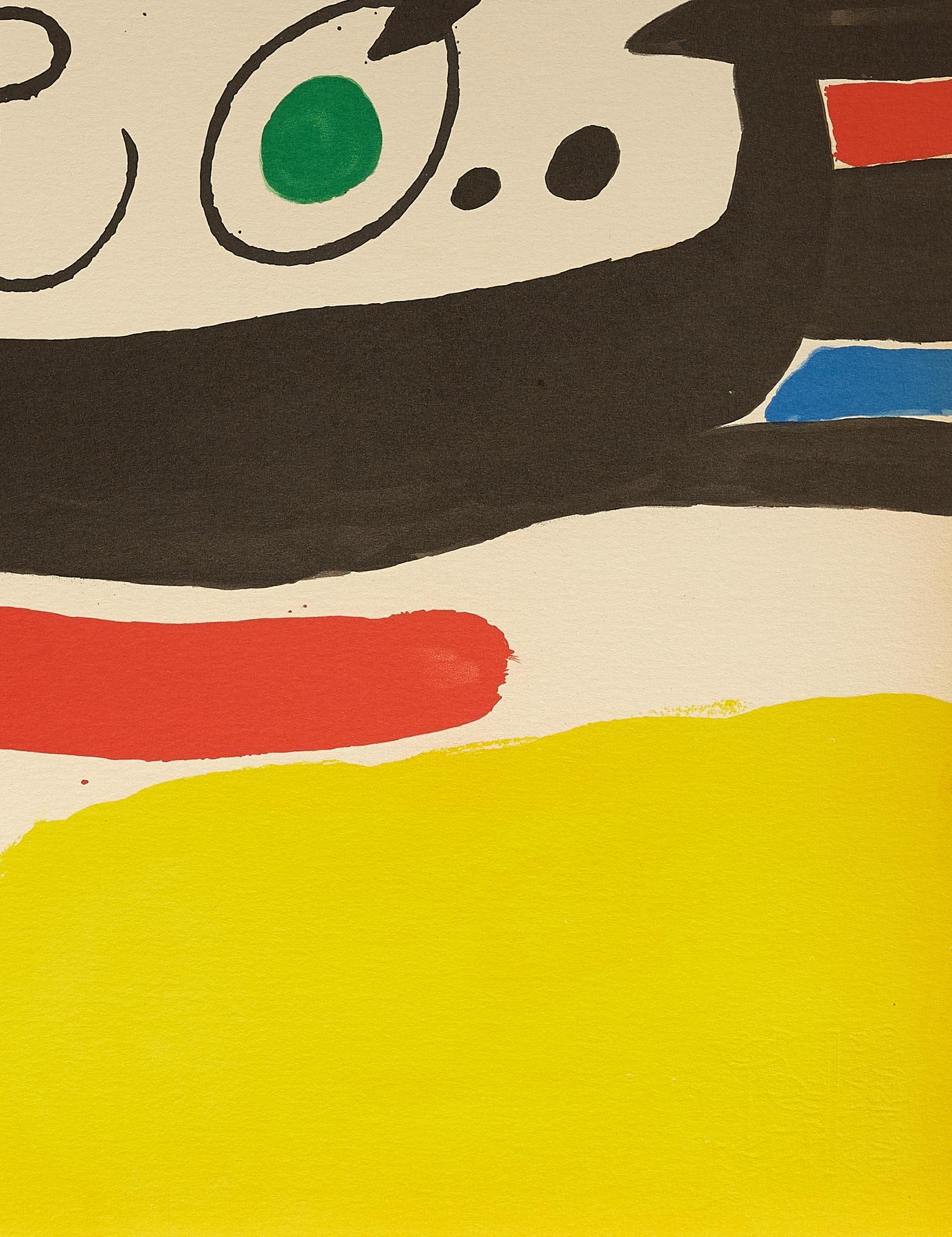 Joan Miró 1970 Avant La Lettre litografía original en papel de alto gramaje Barcelona 1