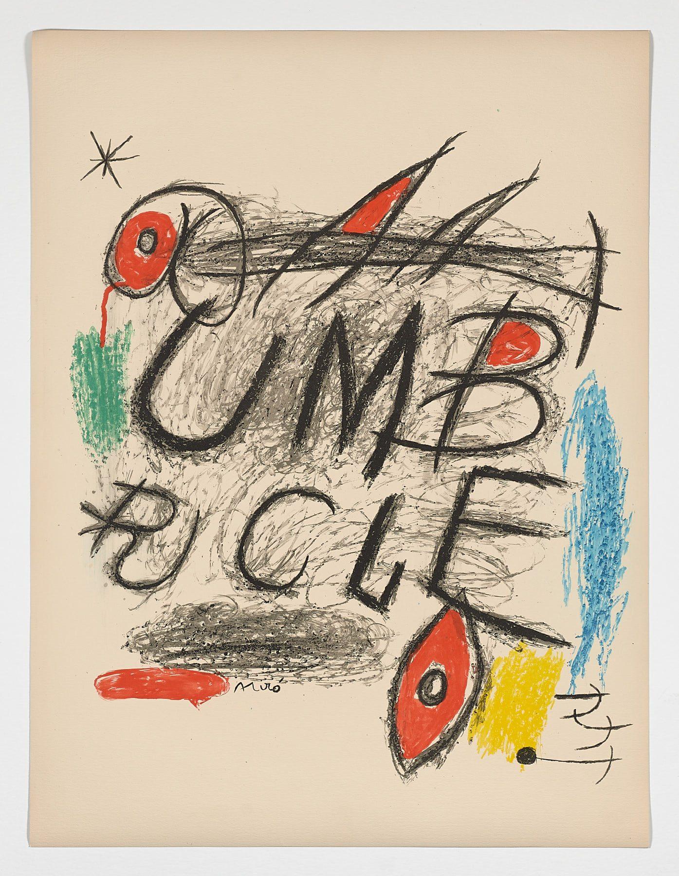 The work was conceived as a poster for the film "Umbracle"

Technical details of the work
Category: Engravings and Prints Graphic Work
Date: 1973
Technique: Lithography
Medium: Guarro paper with filigree from the Gaspar Room, signed on plate, not