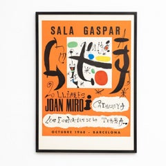 Joan Miró, Abstract Composition, Color poster, 1970, Framed
