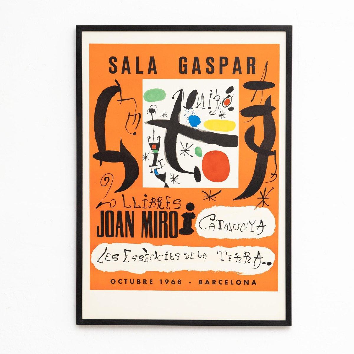 Joan Miró, „Abstrakte Komposition“, Farbplakat, 1970, gerahmt