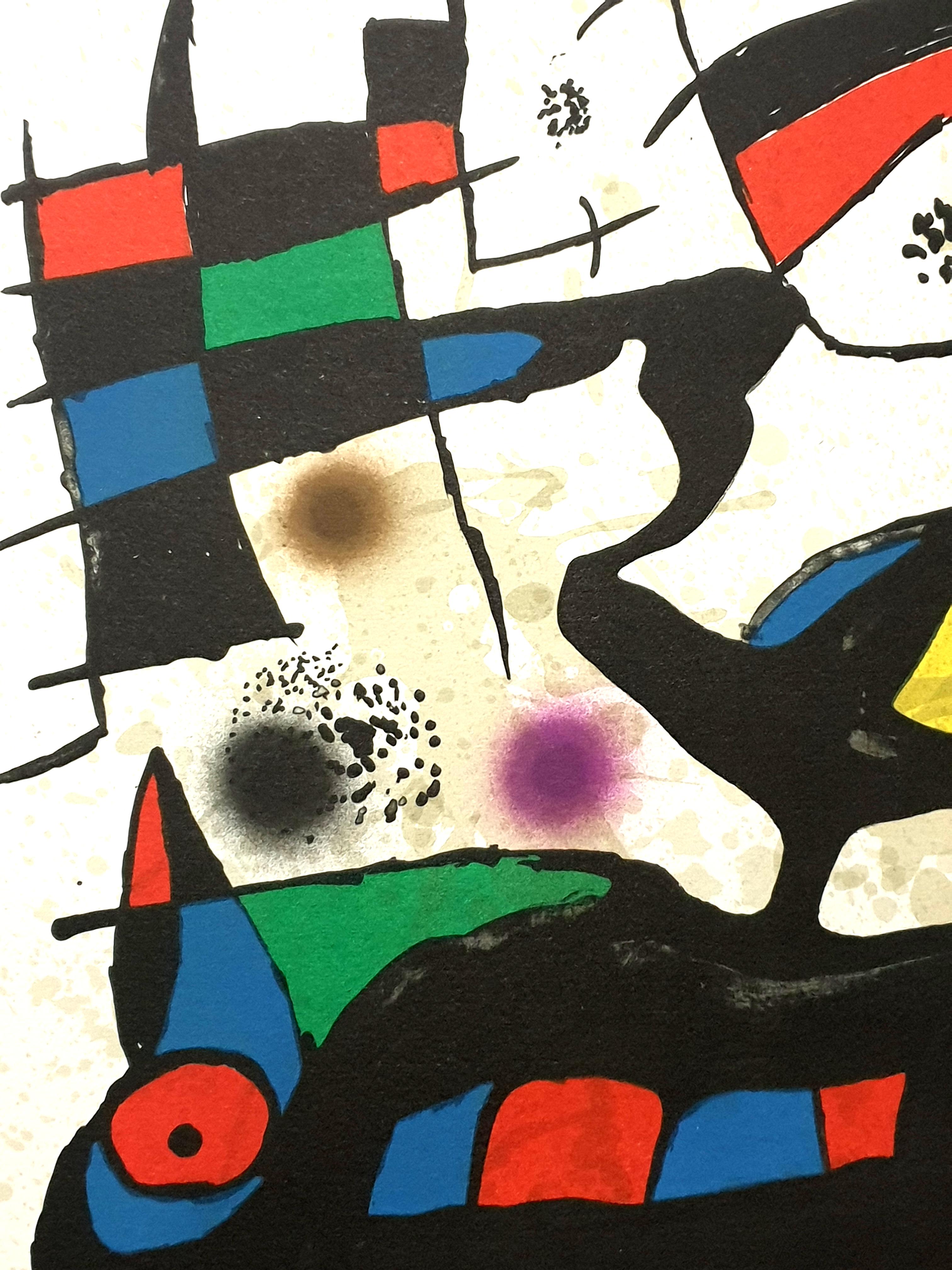 Joan Miro - “Plate I” from “Oda à Joan Miró” - Lithograph - Abstract Print by Joan Miró