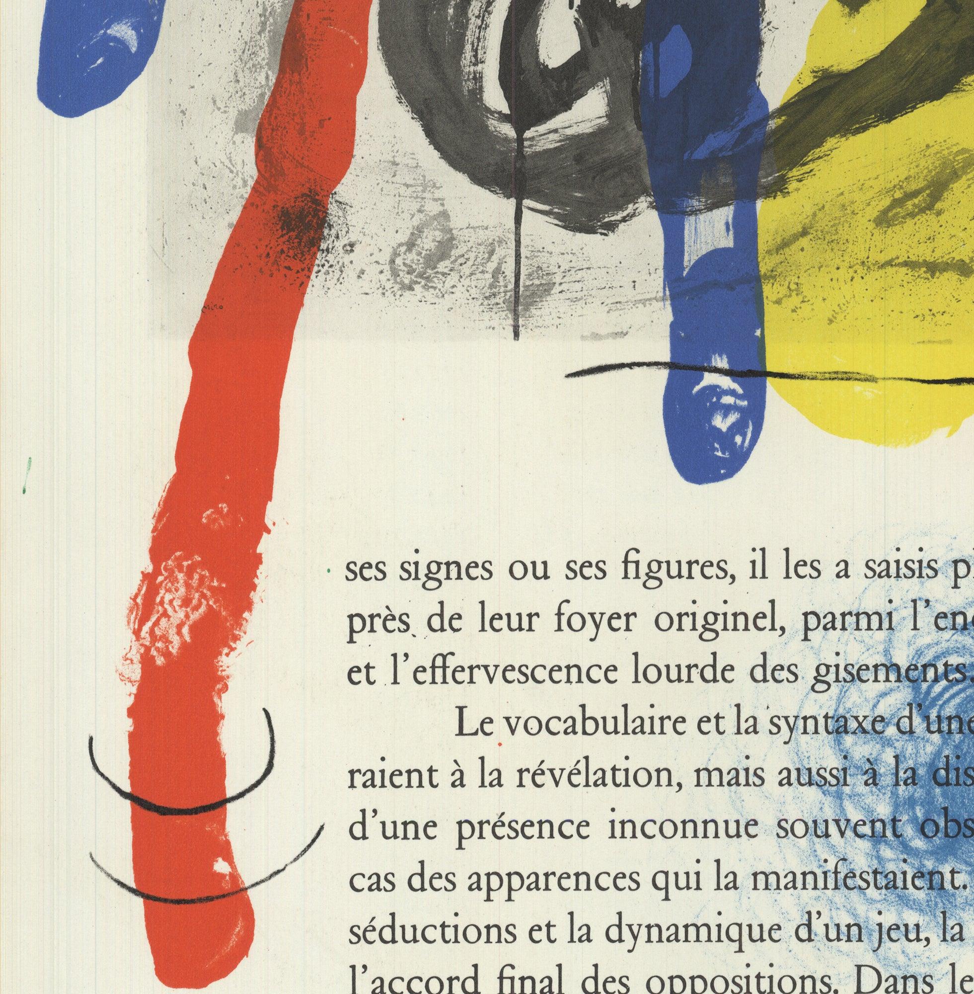 Joan Miro „Abstract from DLM number 169“, Lithographie, 1967 – Lithographie im Angebot 2