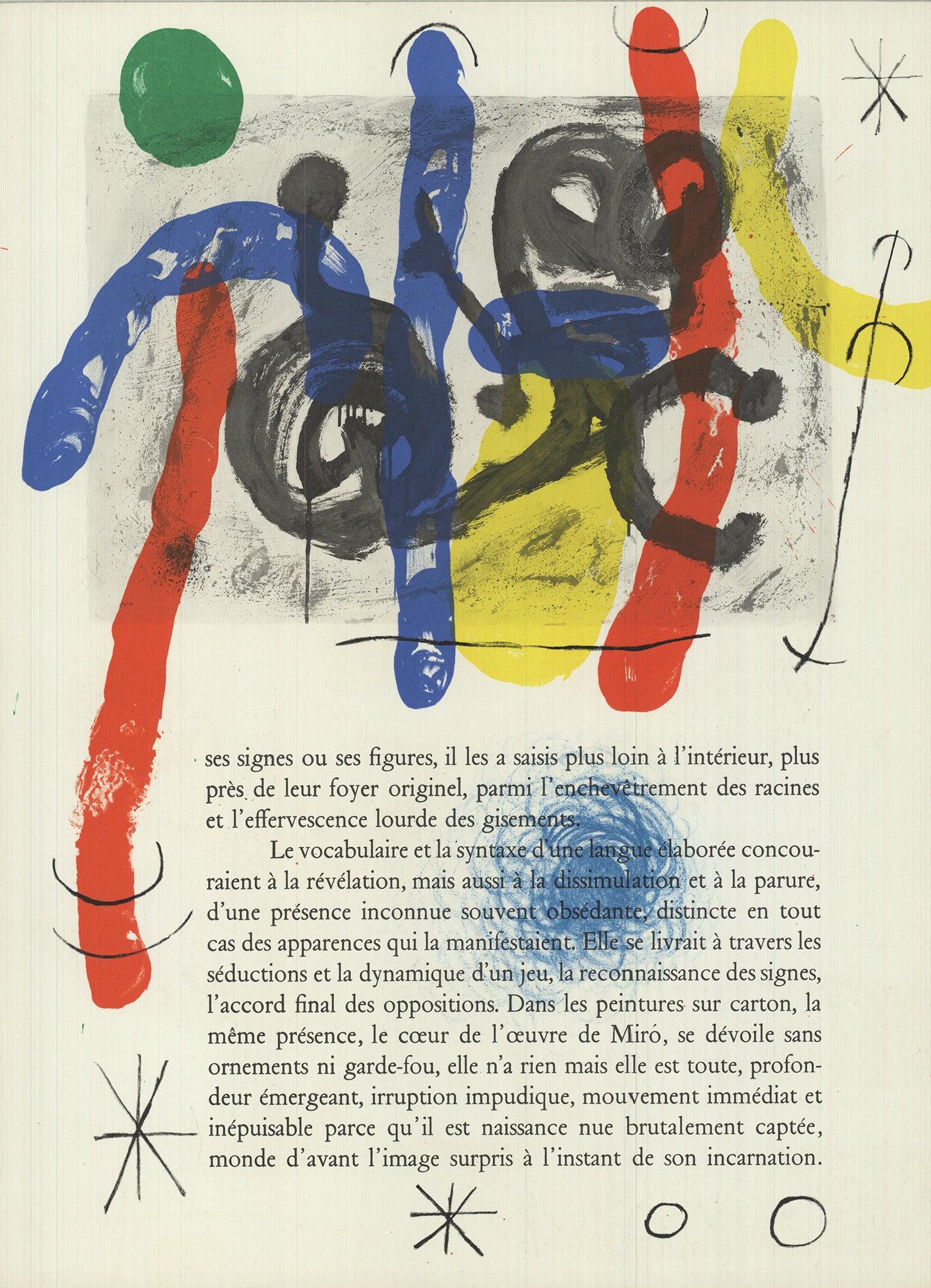 Joan Miro „Abstract from DLM number 169“, Lithographie, 1967 – Lithographie – Print von Joan Miró
