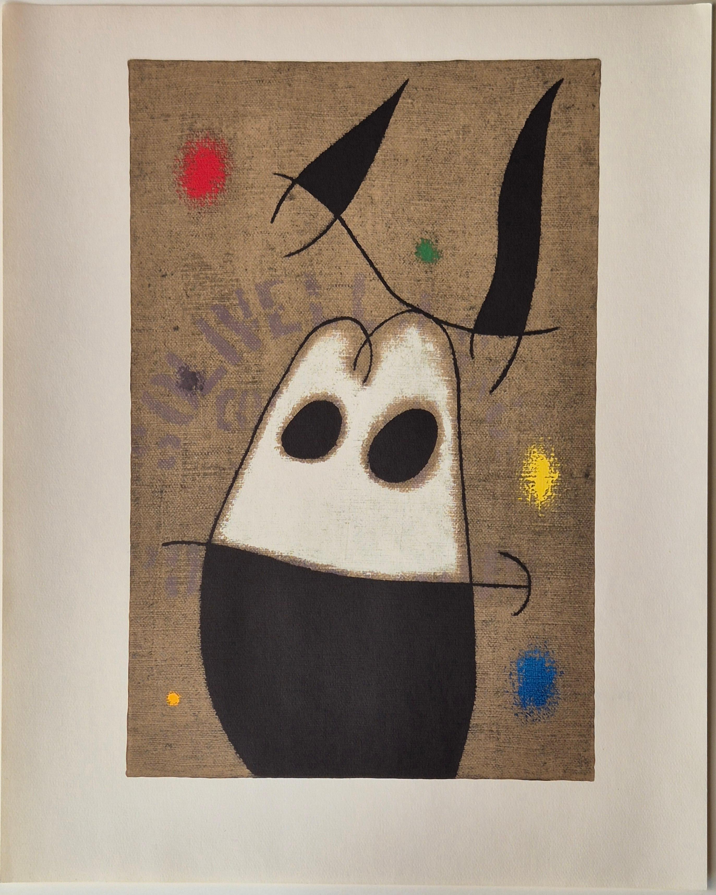 Joan Miro (After) -- FEMME ET OISEAU I/X from Femmes - Print by Joan Miró