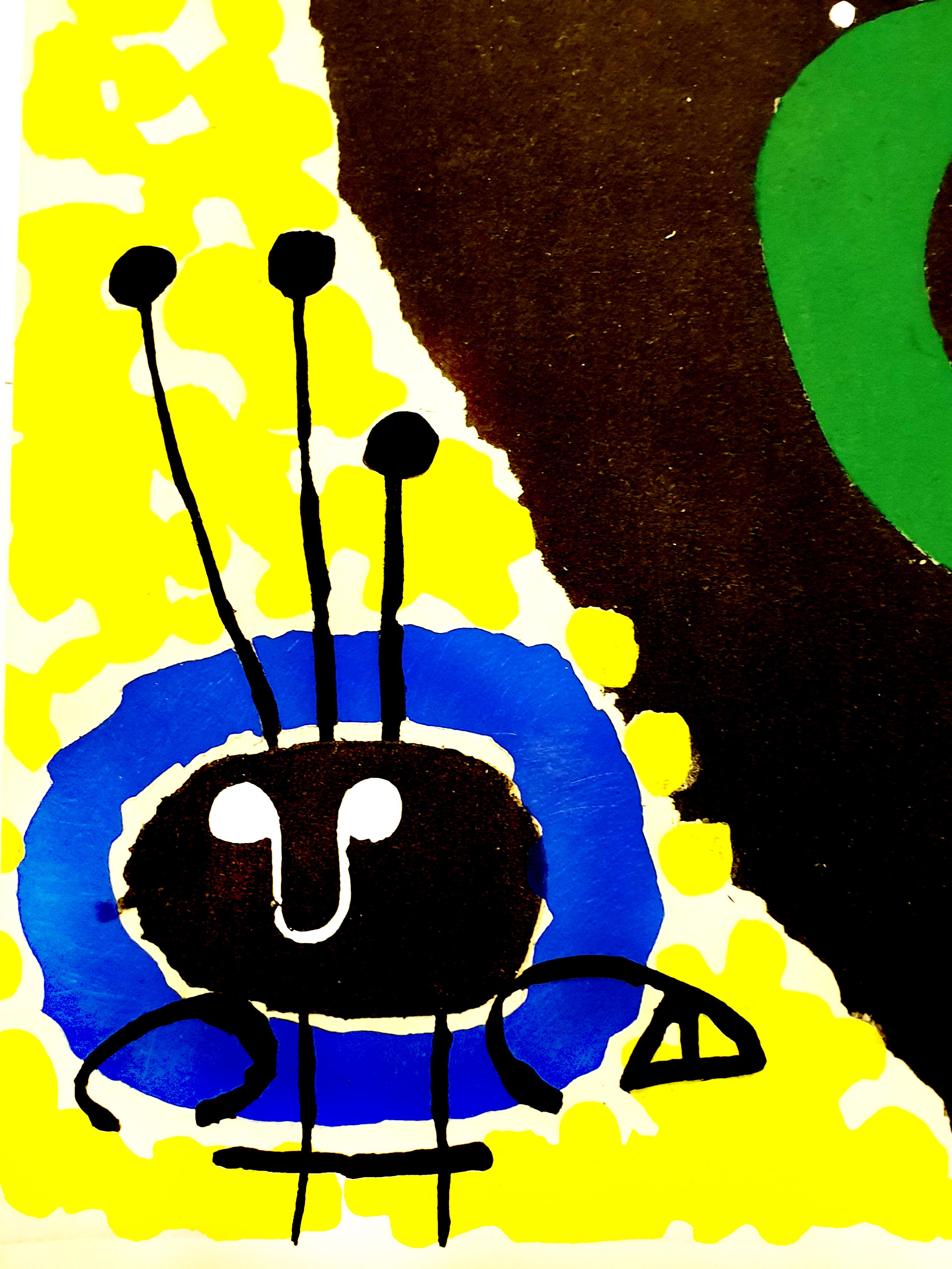 Joan Miro (after) - Mars - Pochoir - Abstract Print by Joan Miró