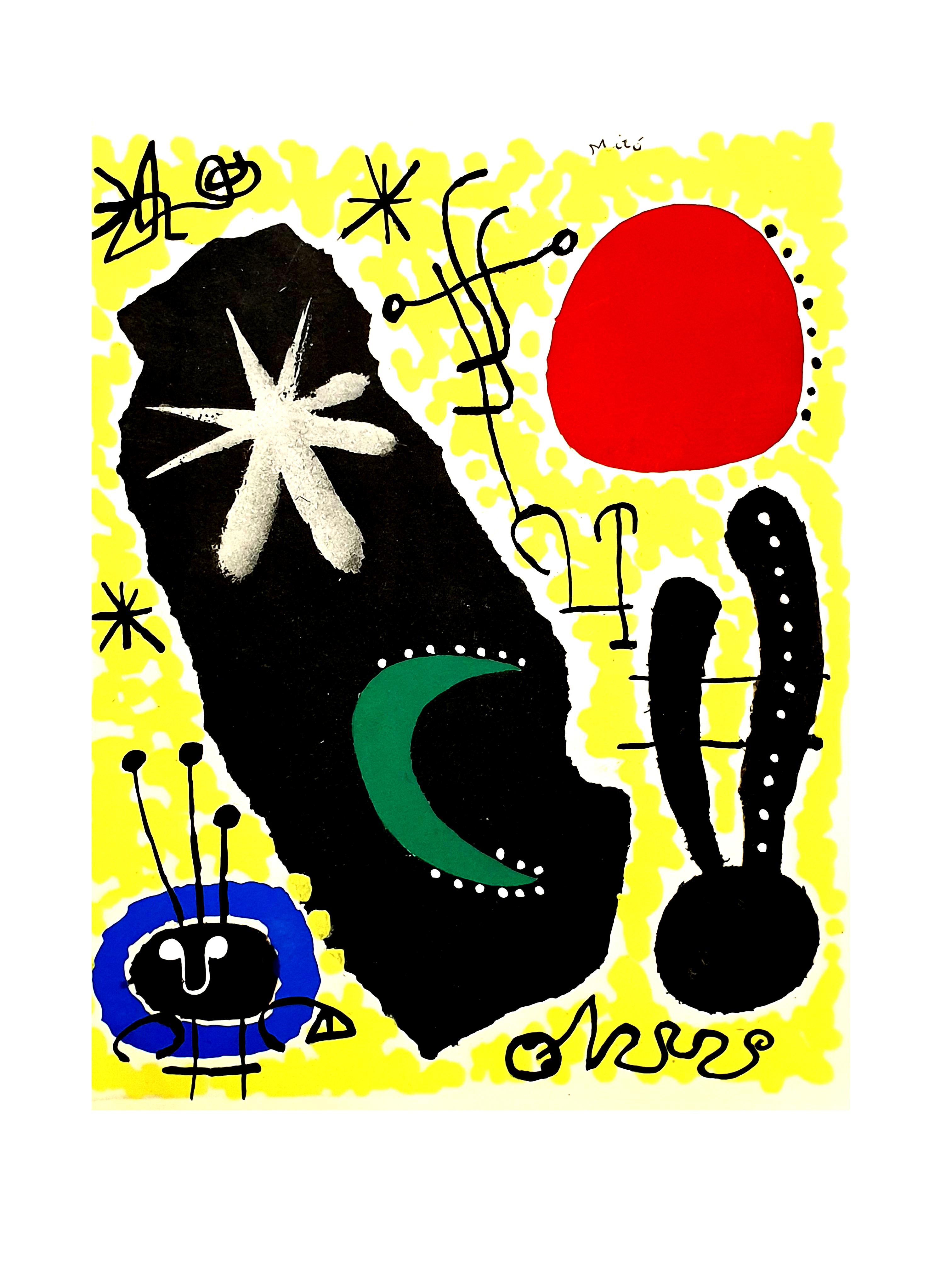 Joan Miró Abstract Print - Joan Miro (after) - Mars - Pochoir