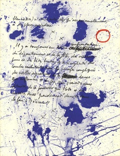 Joan Miro-Album 19 Original Lithographs Page 6-26" x 20"-Lithograph-1961