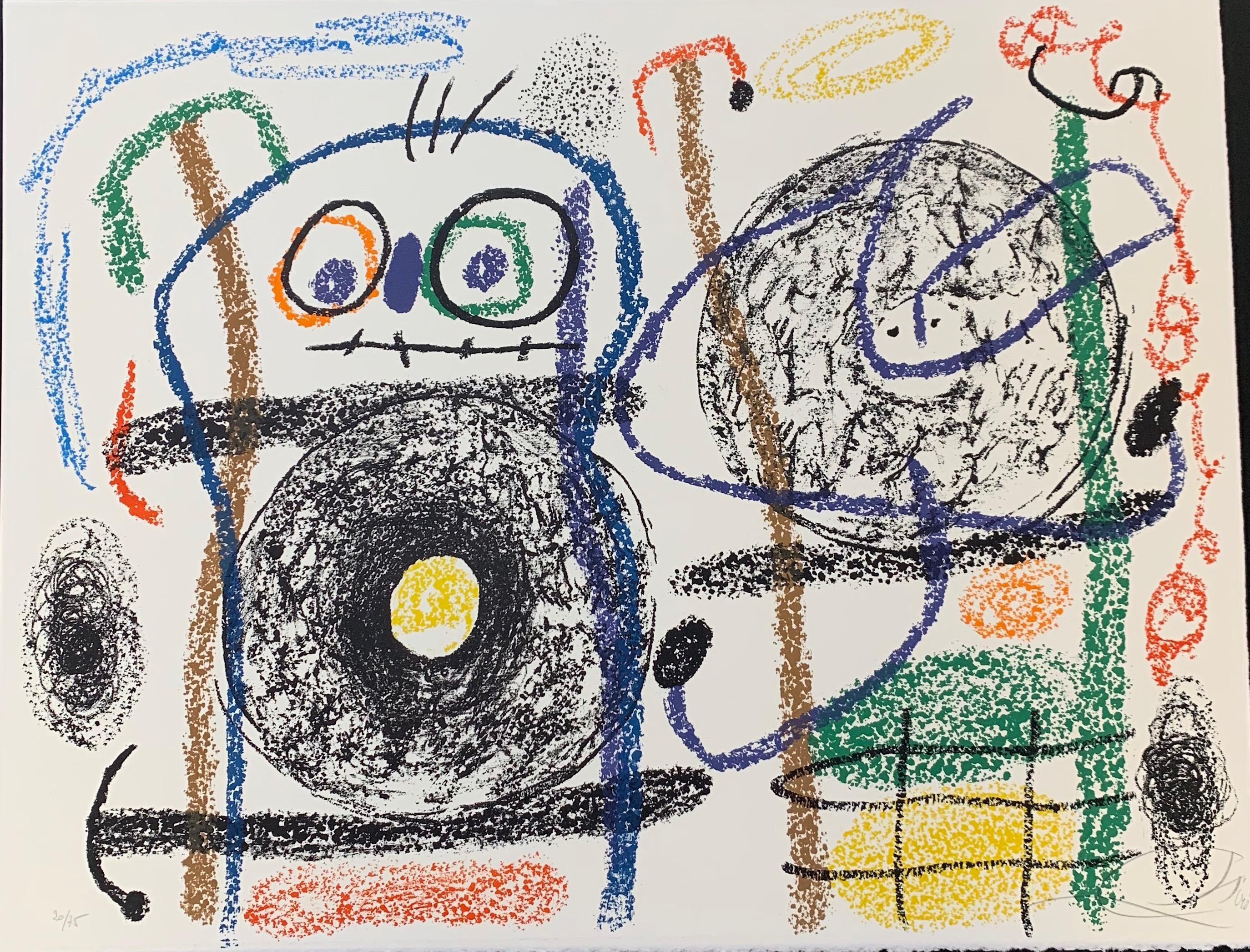 Joan Miró Abstract Print - Joan Miro, Album 21, original lithograph, hand signed