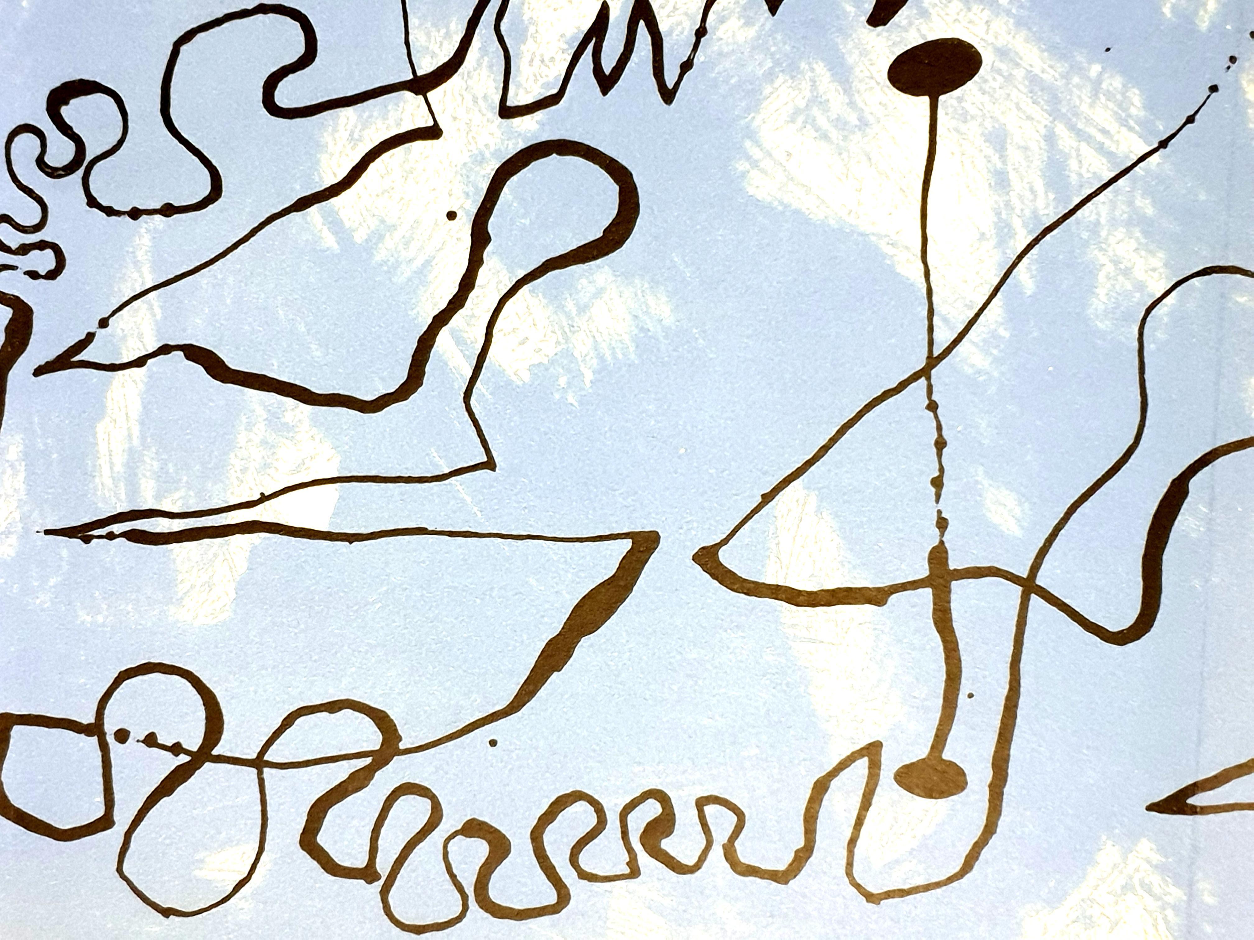 Joan Miro - Blue Maze - Original Lithograph - Print by Joan Miró