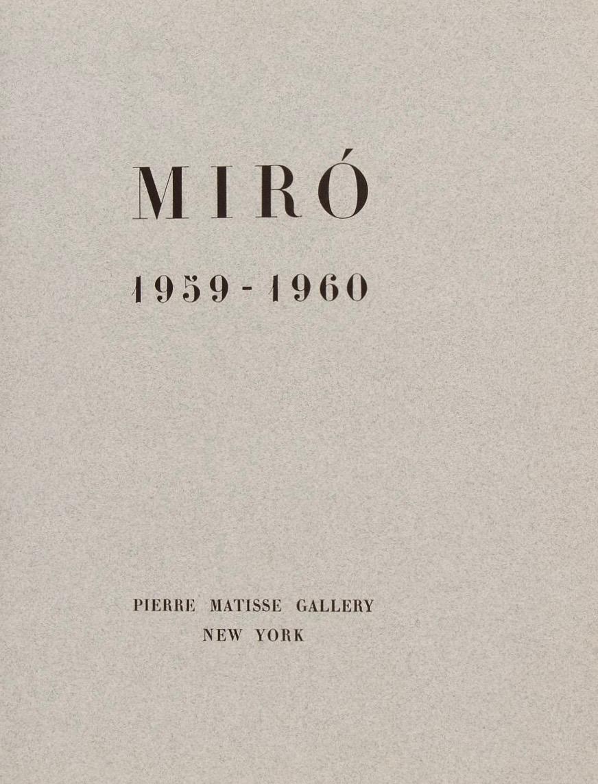 This exquisite lithograph and pochoir after Joan Miro (1893–1983), titled Ceramic (Ceramic), from the album Miro 1959–1960 (Miro 1959–1960), originates from the 1961 edition published by Pierre Matisse Gallery, New York, rendered by Daniel Jacomet,