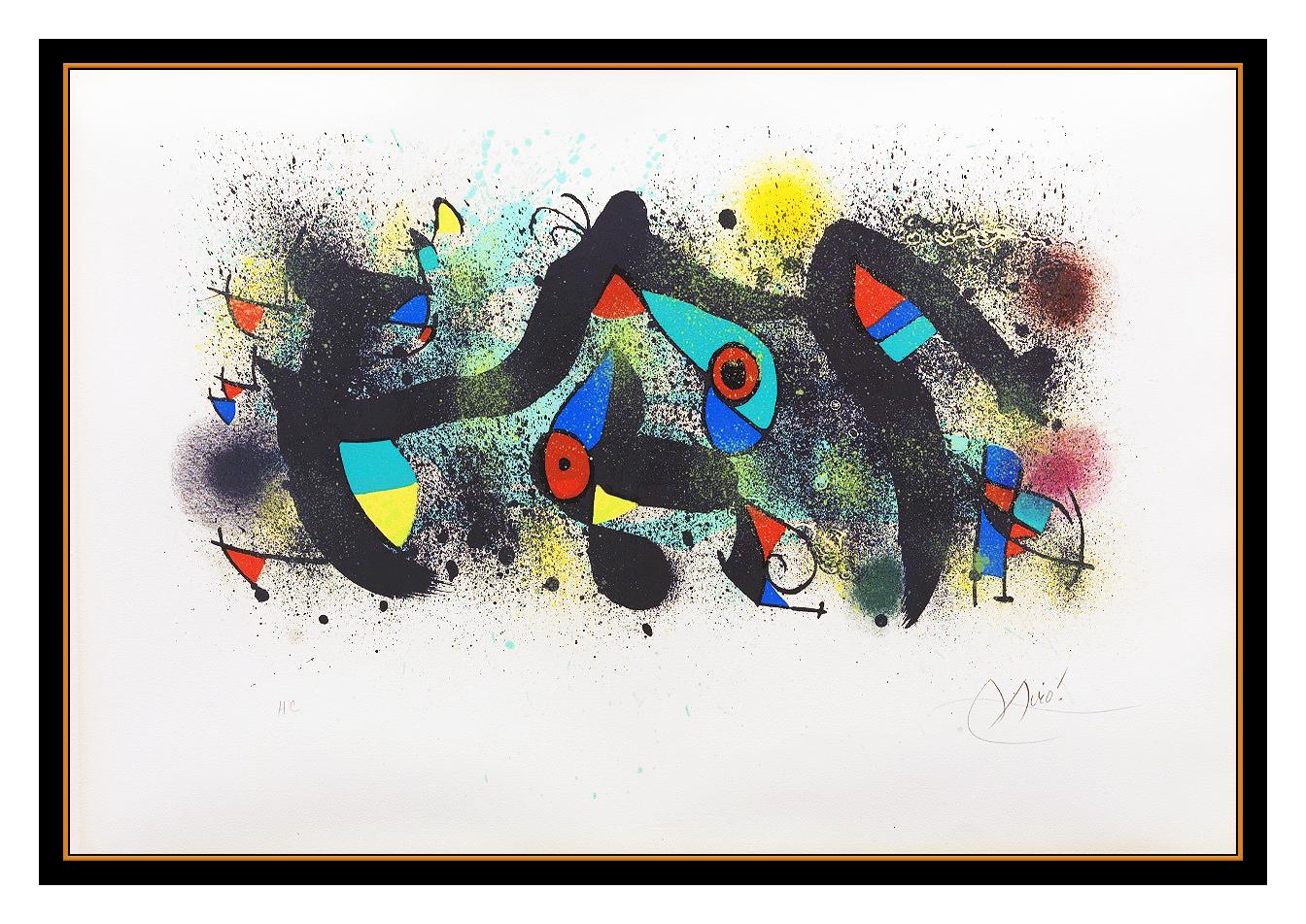 Joan Miro Ceramiques Color Lithograph Hand Signed Abstract Modern Art - Print by Joan Miró