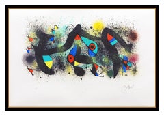 Joan Miro Ceramiques Color Lithograph Hand Signed Abstract Modern Art