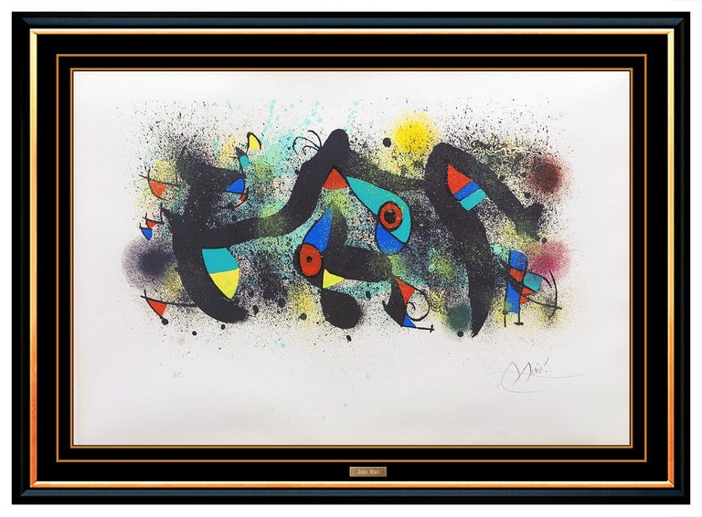 Joan Miró Abstract Print - Joan Miro Ceramiques Color Lithograph Hand Signed Abstract Modern Art