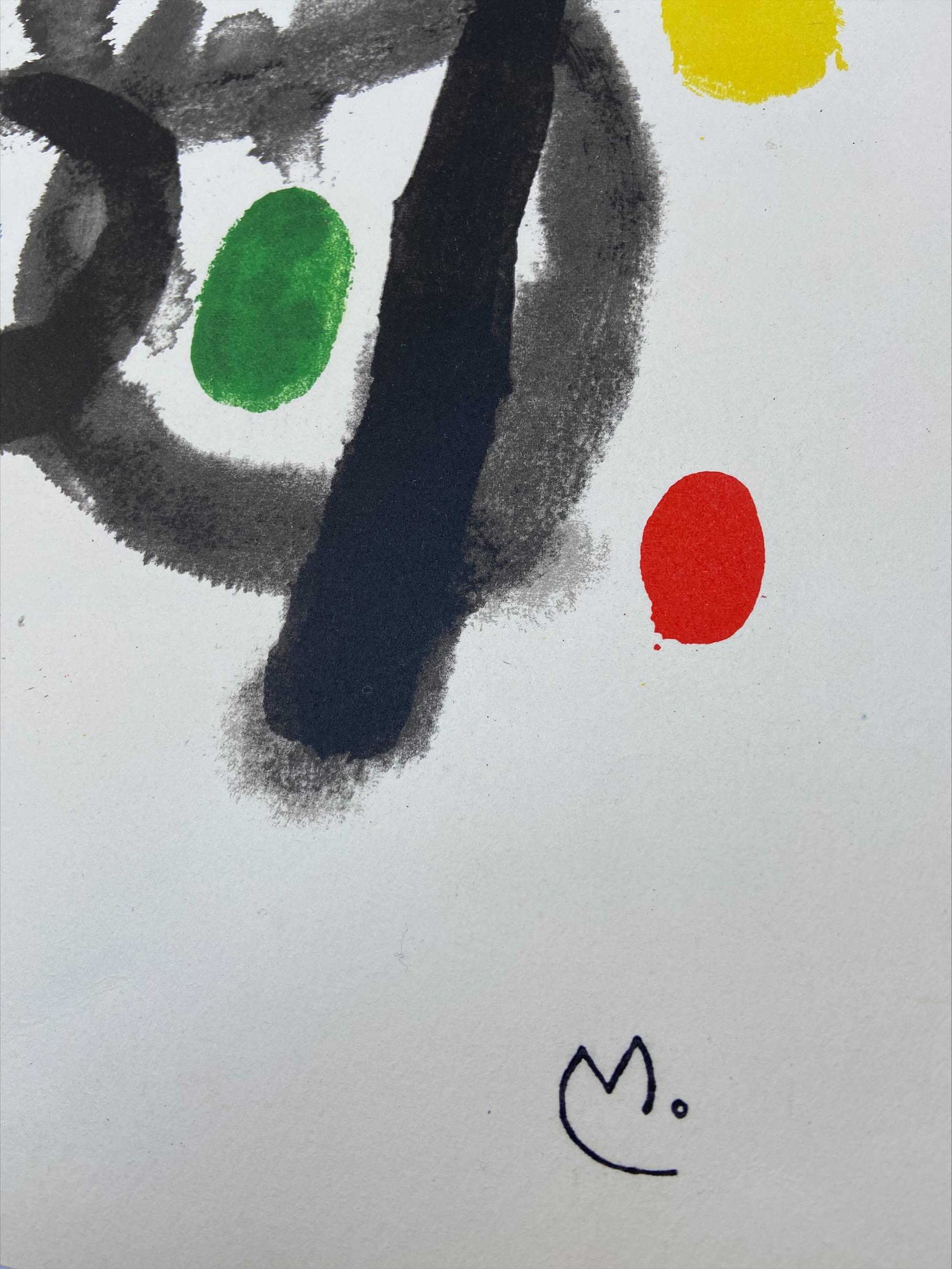 Joan Miró - Character with a red eye   Lithograph  For Sale 1