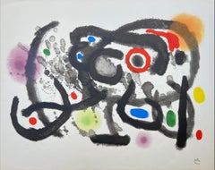 Joan Miró - Personaggio con un occhio rosso   Litografia