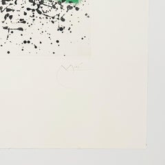 Joan Miro, aquatinte en couleur, signée, style abstrait, 1962, « Ouvrage du Vent I »