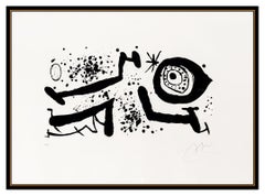Joan Miro Color Etching Aquatint Hand Signed Modern Abstract Picasso Reventos