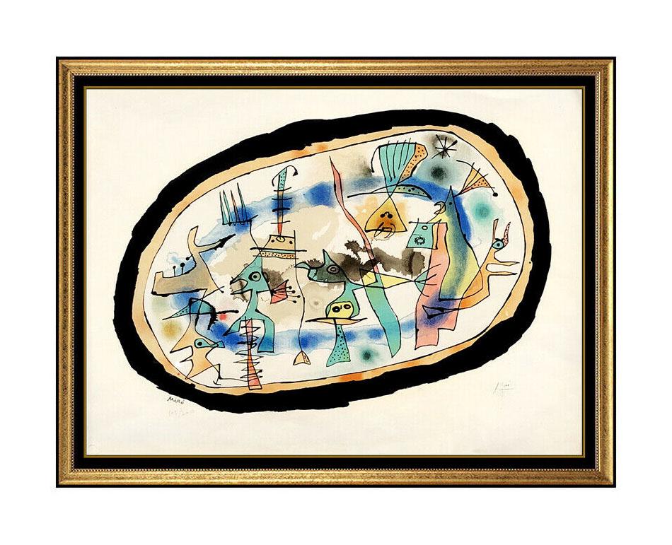 Joan Miró Abstract Print - Joan Miro Color Lithograph La Naissance du Jour Hand Signed