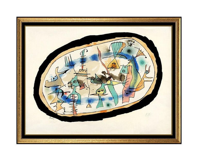 Joan Miró Abstract Print - Joan Miro Color Lithograph La Naissance du Jour Hand Signed 
