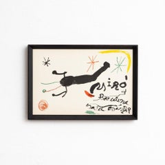 Joan Miró, Composition, Color Lithograph, 1964, Framed