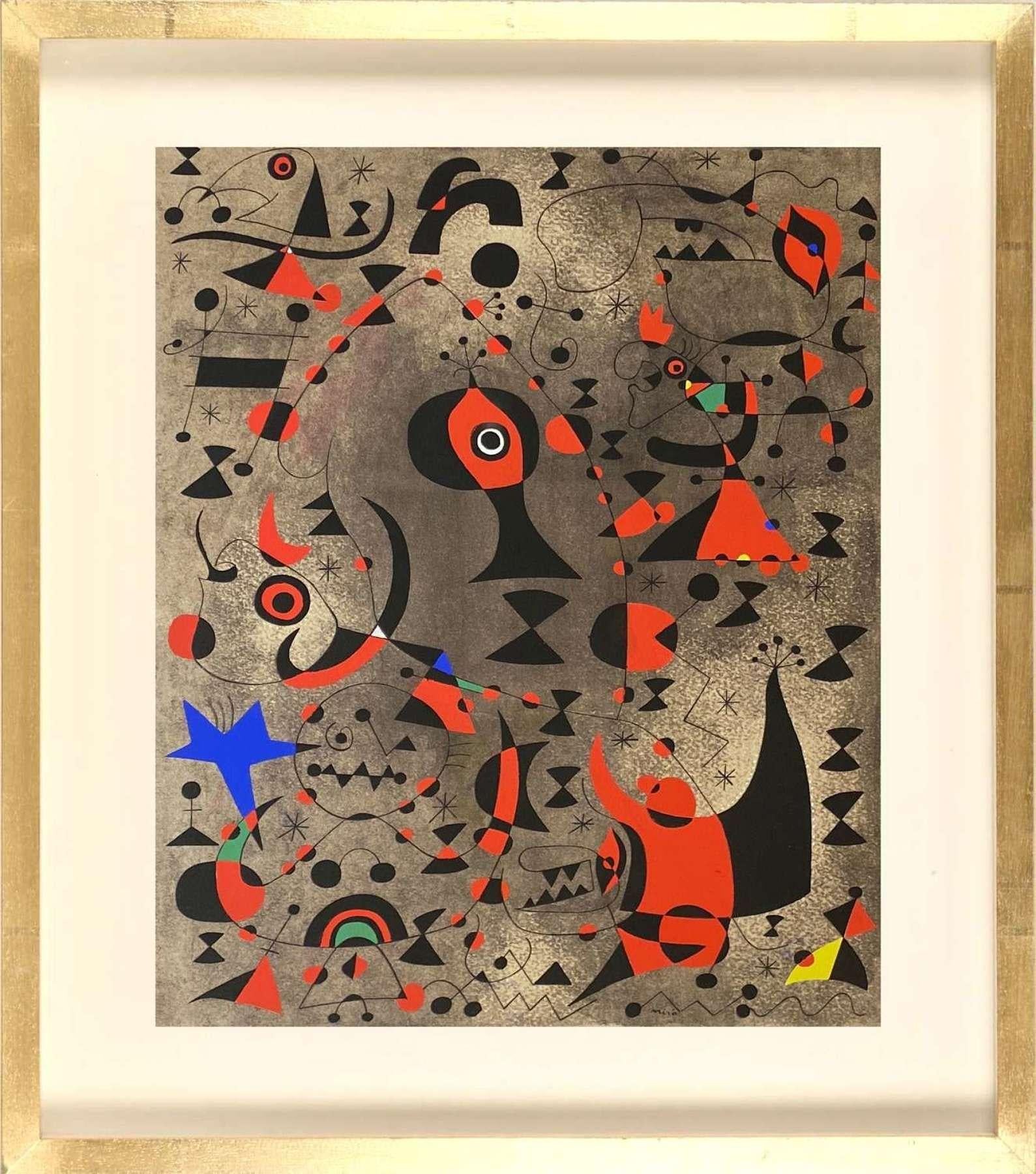 The twenty-two paintings known as the "Constellations" were begun by Miro in Normandy, France in 1939 at the outbreak of the Second World War and completed in Barcelona two years later after Miró and his family had been forced to flee France in the