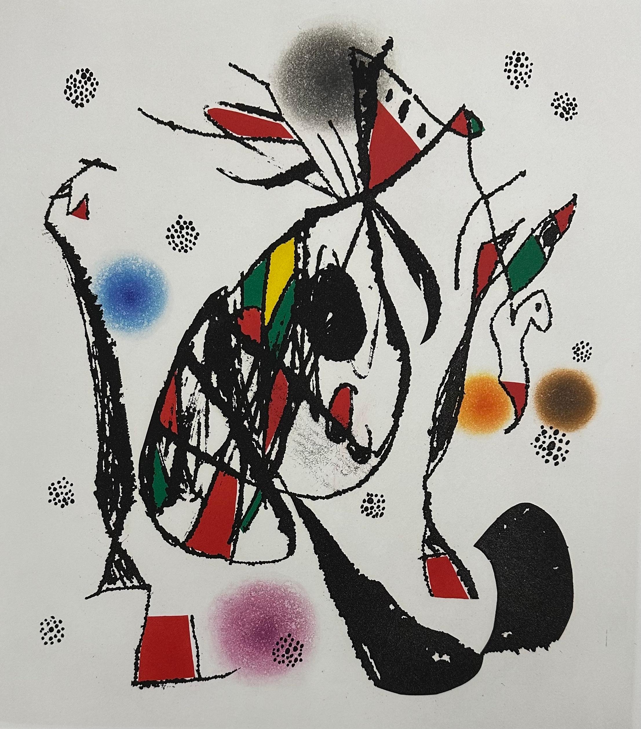 Joan Miro
Escalade de la butte
1976
Original etching and aquatint in colors on BFK Rives paper
Hand signed in pencil and numbered 35/50 from the edition of 50
Published by Atelier Lacouriére et Frélaut, Paris
Reference: D.932
Image size: 19 x 17